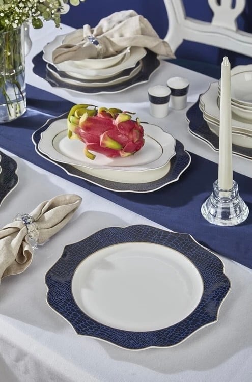 Neva Maran Romantic Yaldızlı 24 Parça Porselen Yemek Takımı