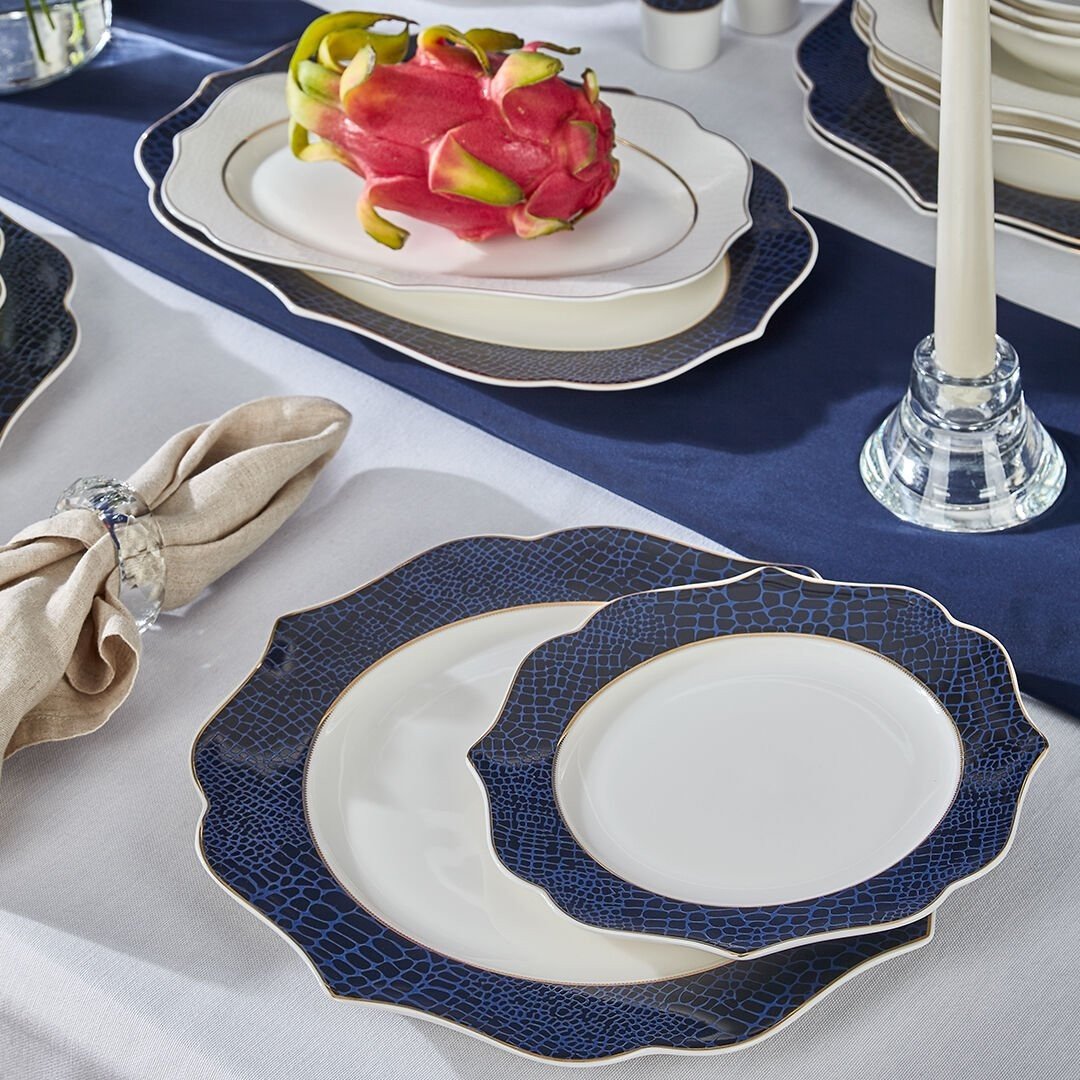 Neva Maran Romantic Yaldızlı 24 Parça Porselen Yemek Takımı