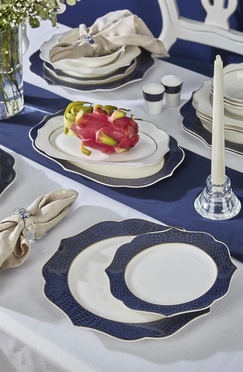 Neva Maran Romantic Yaldızlı 24 Parça Porselen Yemek Takımı