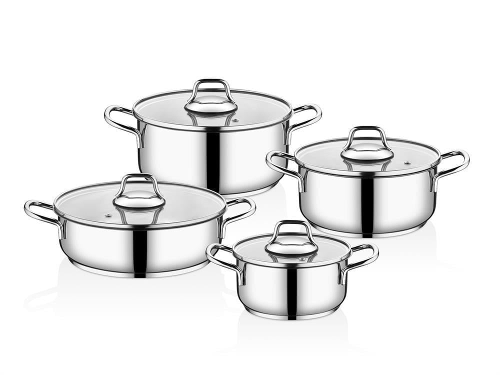 PAÇİ ALARA 8 PARÇA ÇELİK TENCERE SETİ