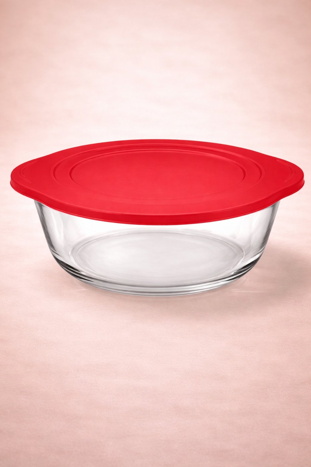 Paşabahçe Kırmızı Kapaklı Yuvarlak Borcam 22 cm
