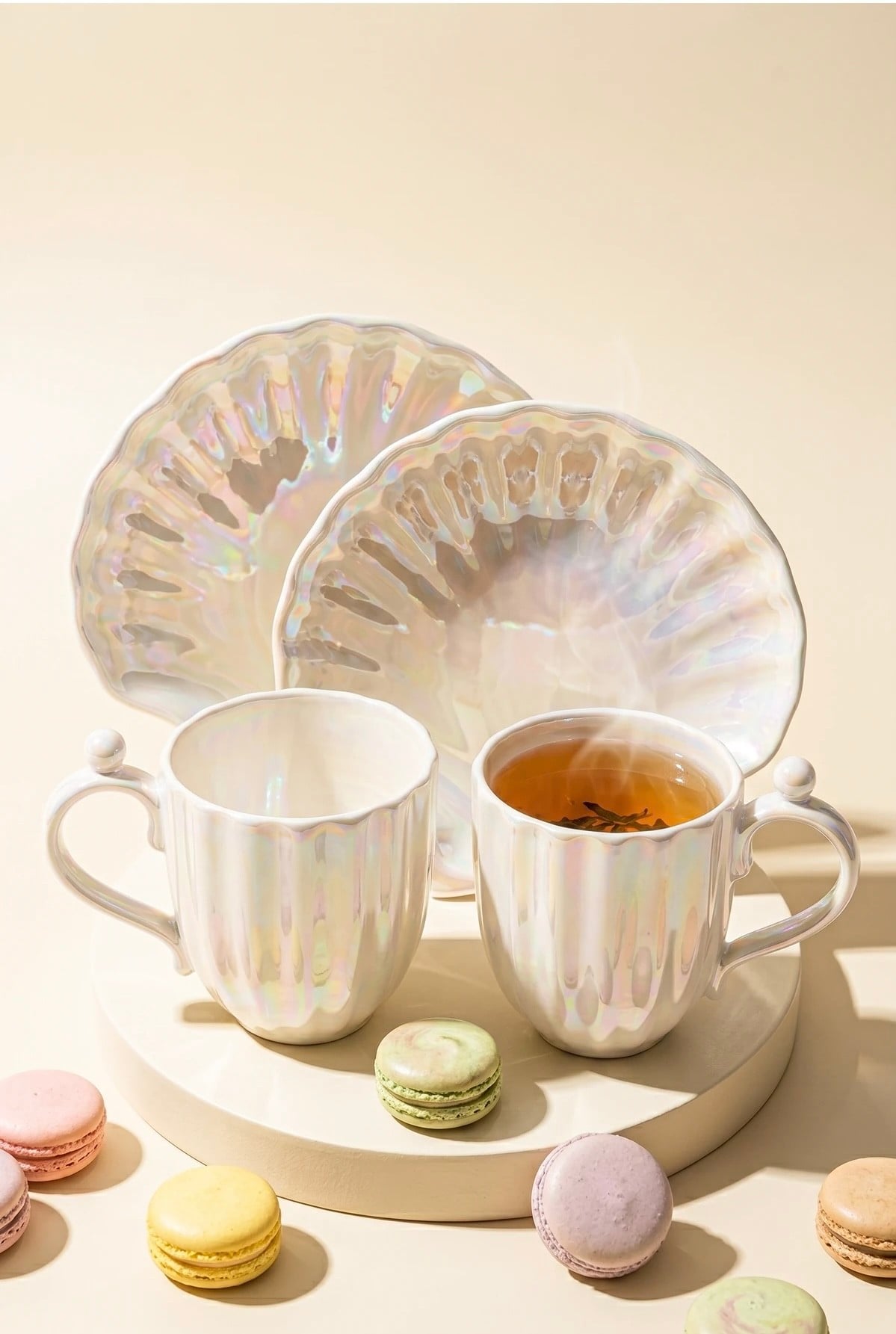 Pearl 4 Parça Pasta ve Çay İkram Seti