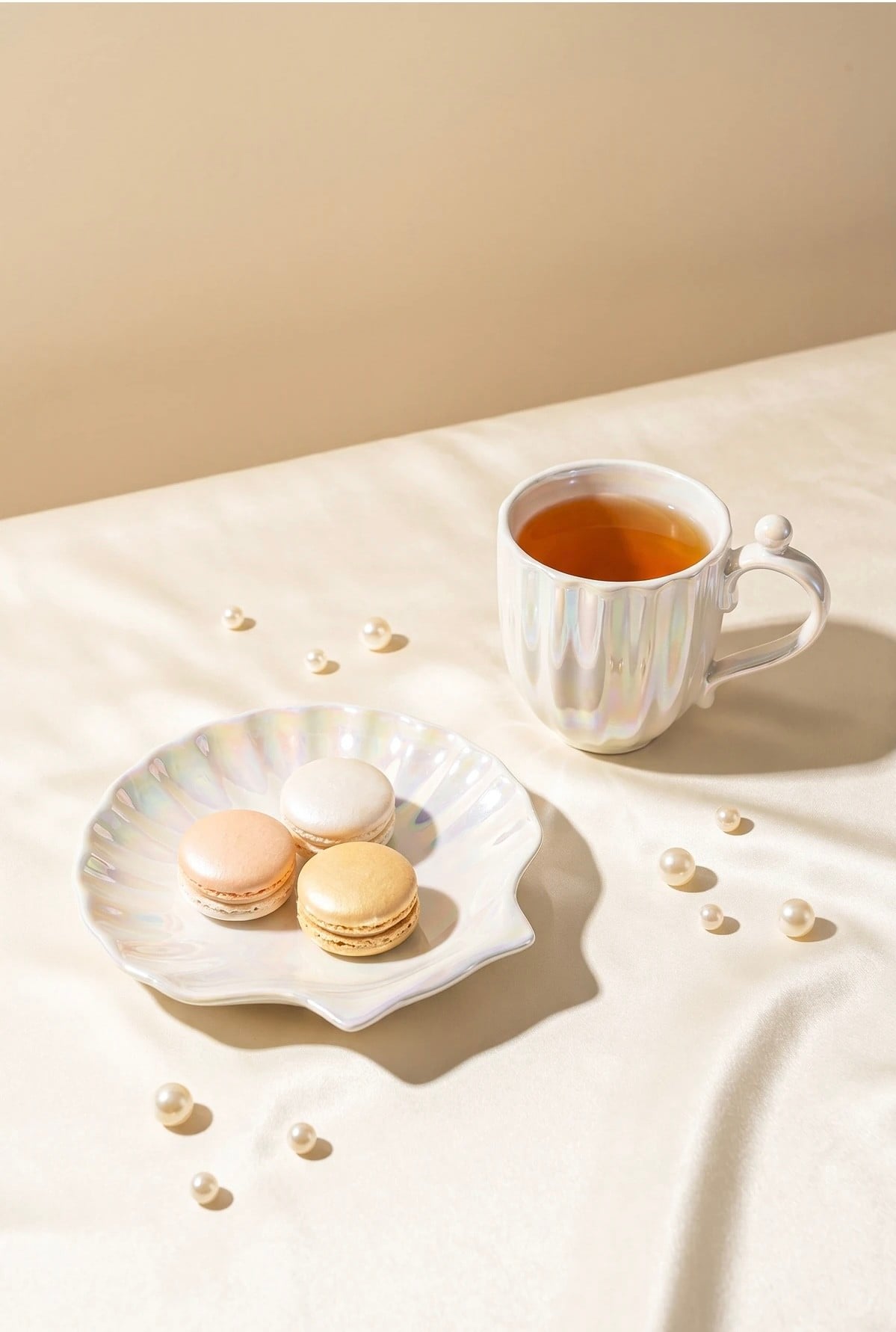Pearl 4 Parça Pasta ve Çay İkram Seti