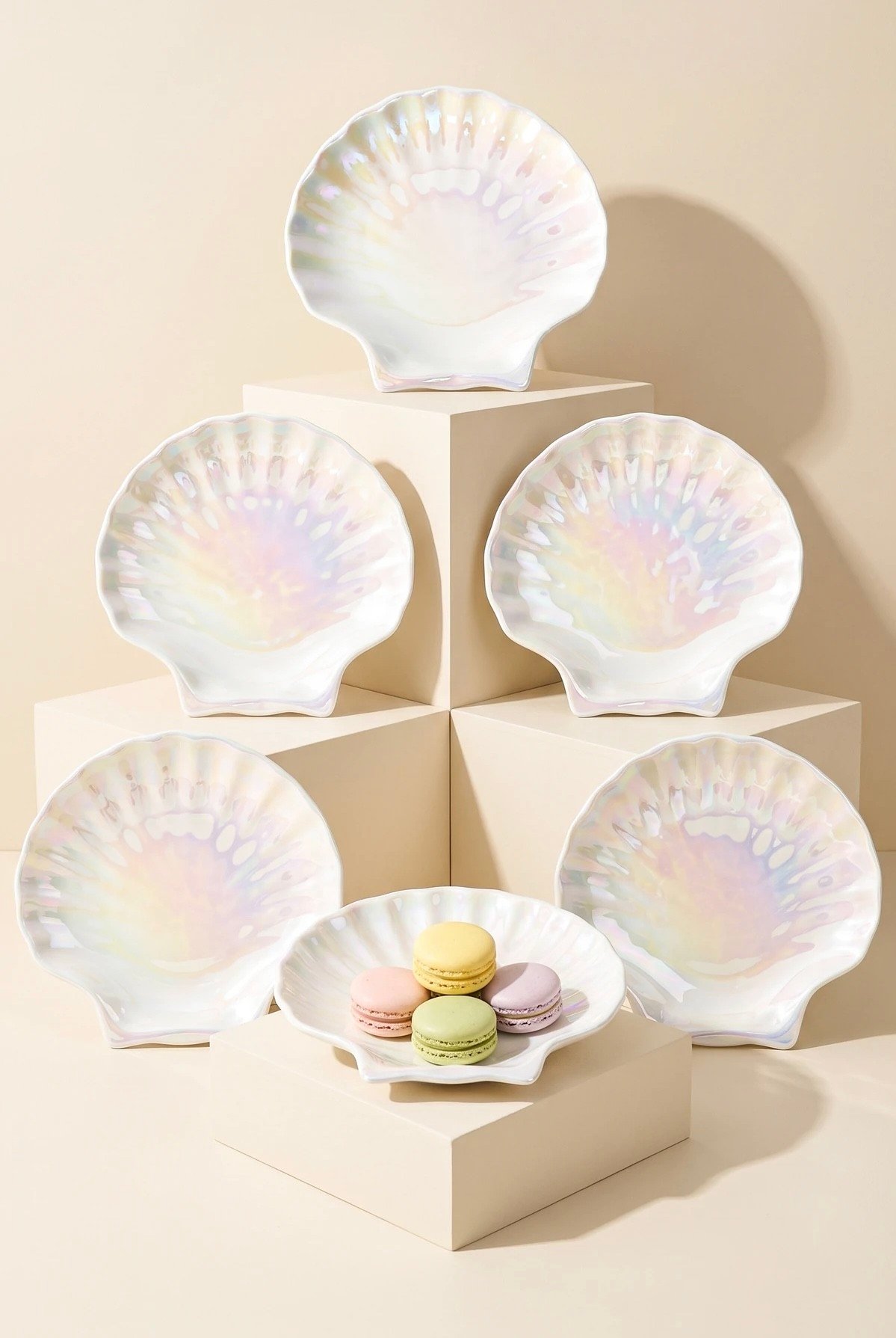 Pearl 6 Kişilik Porselen Pasta Tabağı 21,5 cm
