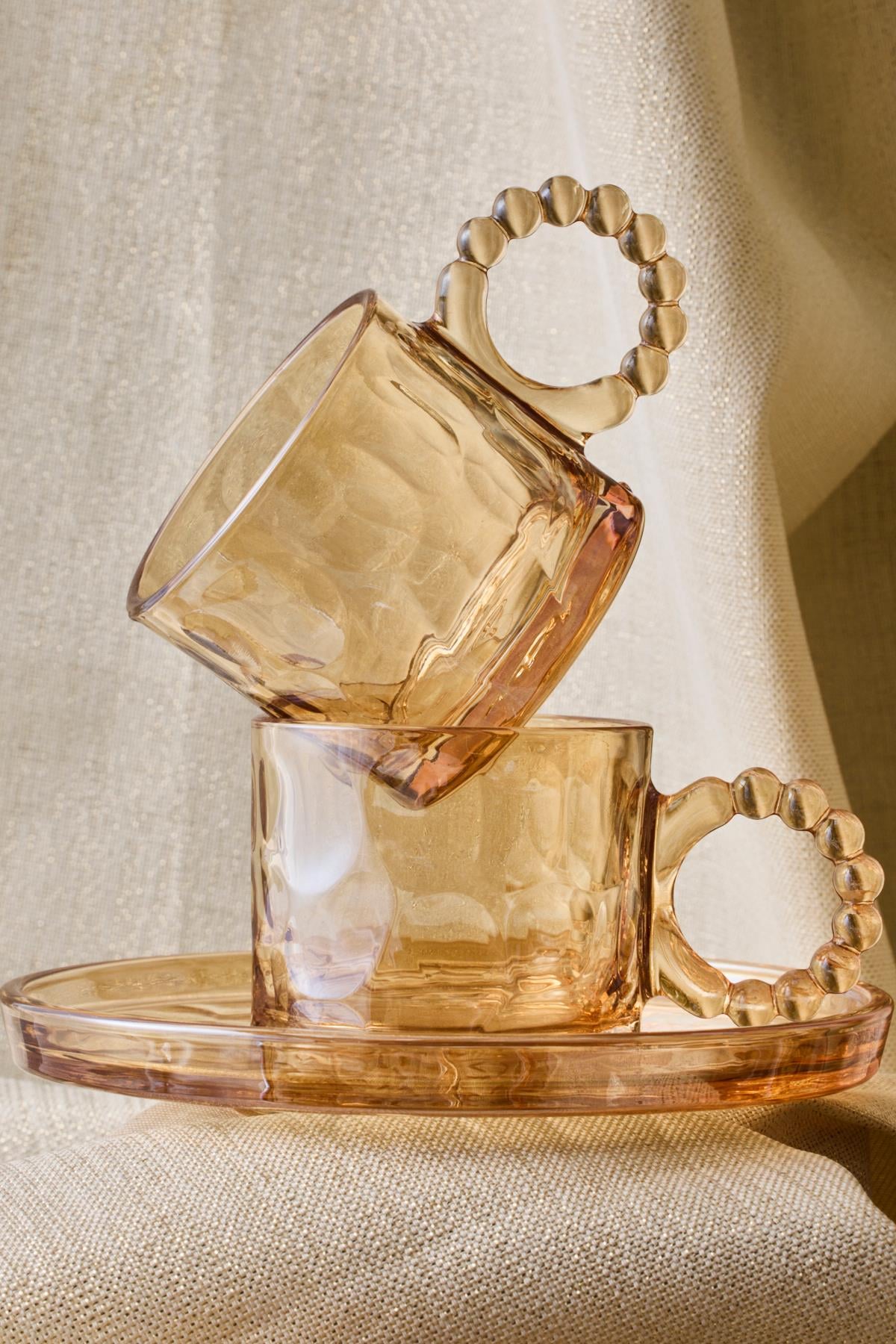 RİNGO STONE AMBER  12 PARÇA ÇAY FİNCAN SETİ