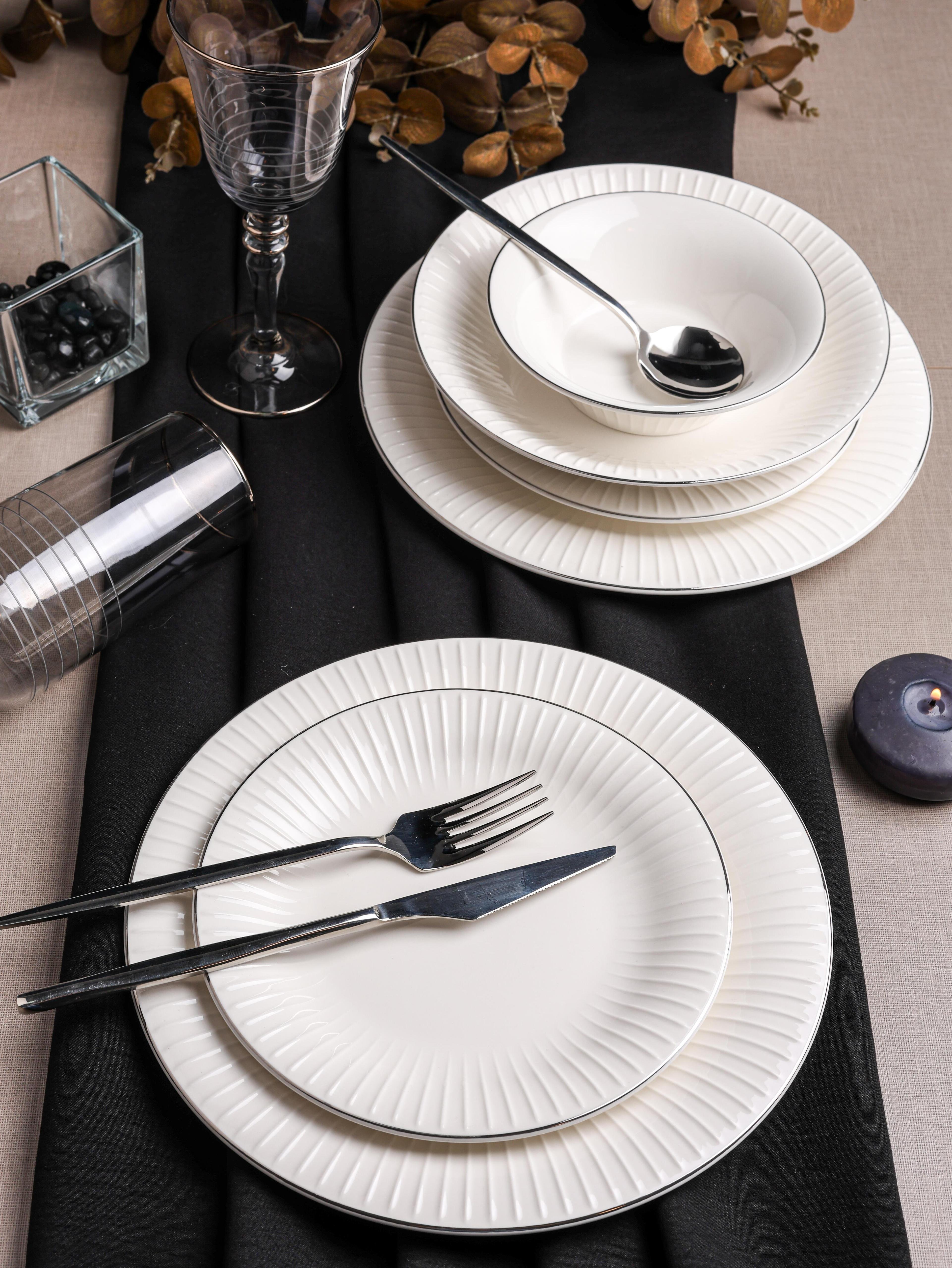 ROYAL CHARME GLORİA PLATİN 24 PARÇA PORSELEN YEMEK TAKIMI