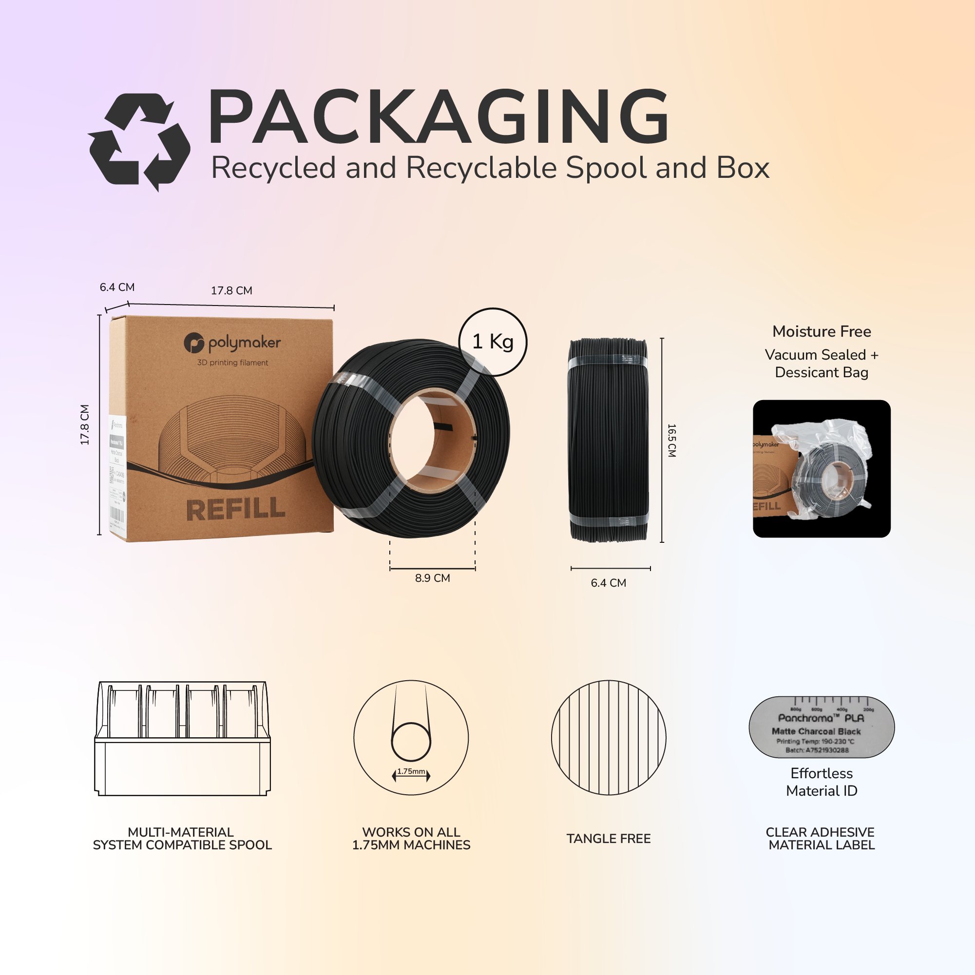 Panchroma PLA Refill – Mat Lavanta Mor Filament