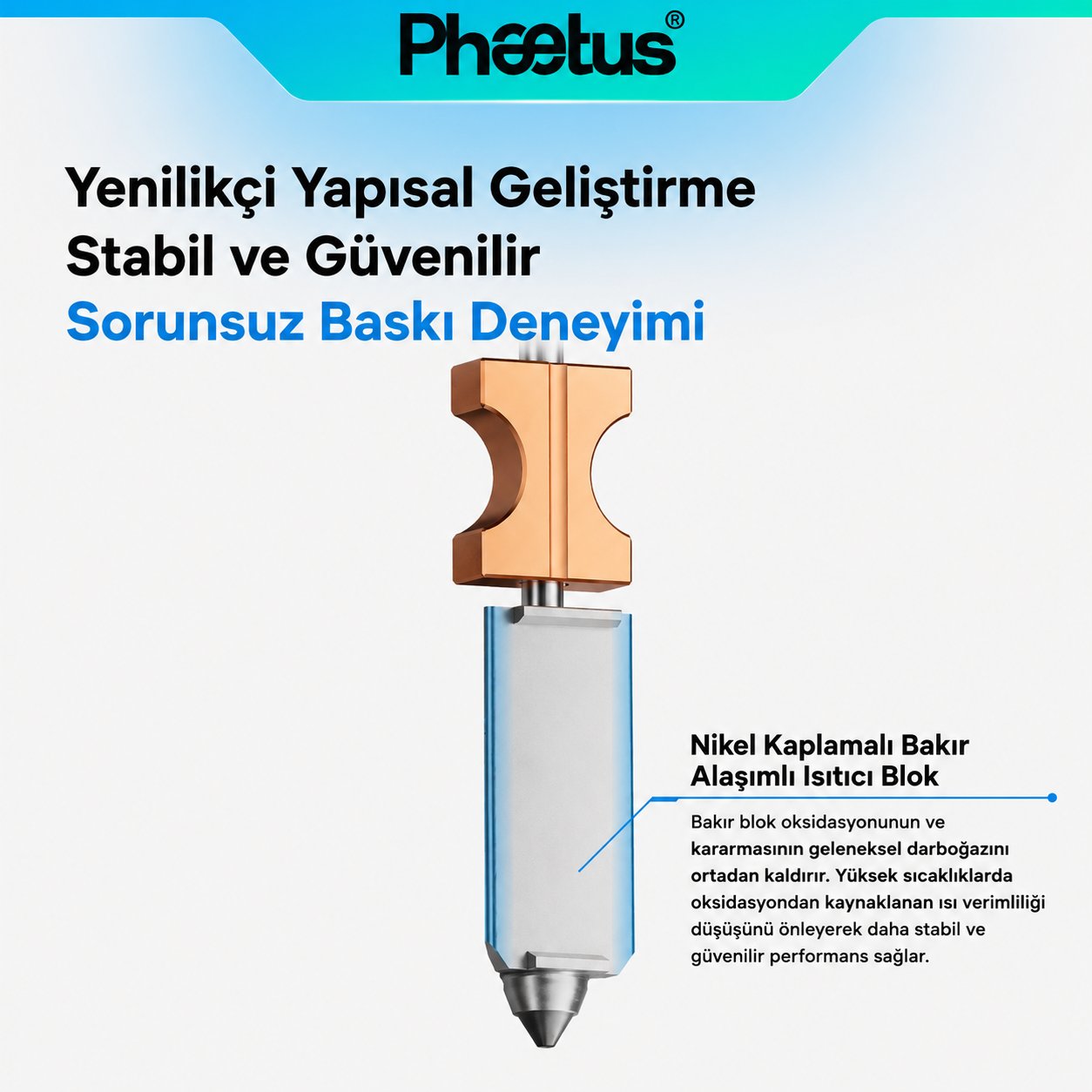 Phaetus AD5X SiC Nozzle 0.4 mm - Soğutucu Bloklu