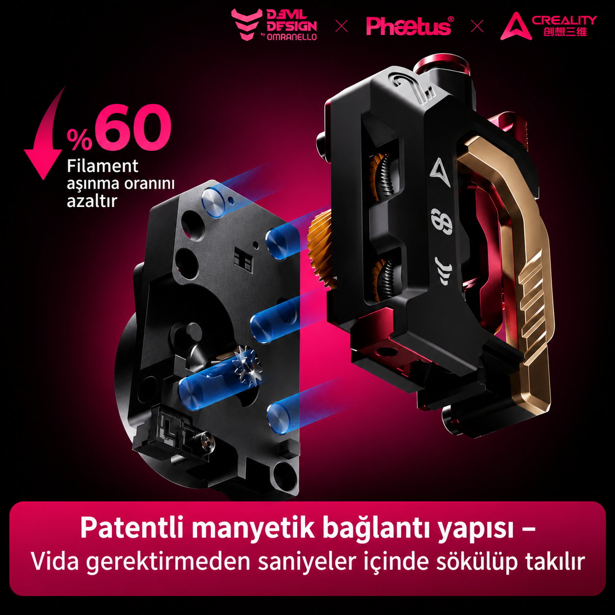 Phaetus K2 Serisi DXC 2 Extruder 
