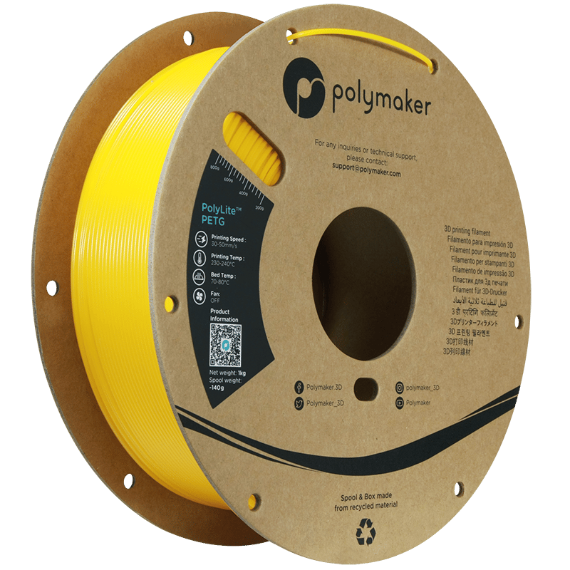 PolyLite PETG Filament Sarı – 1 kg 1.75mm