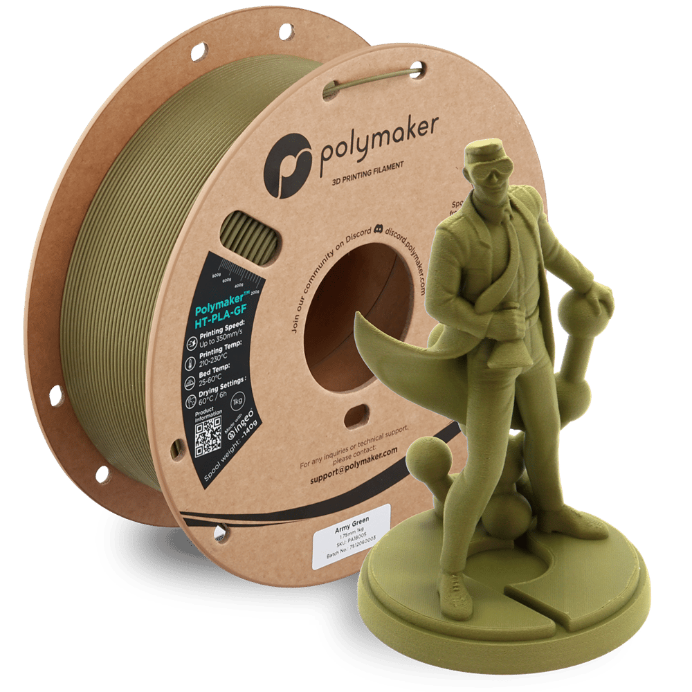 Polymaker HT-PLA-GF Filament Askeri Yeşil