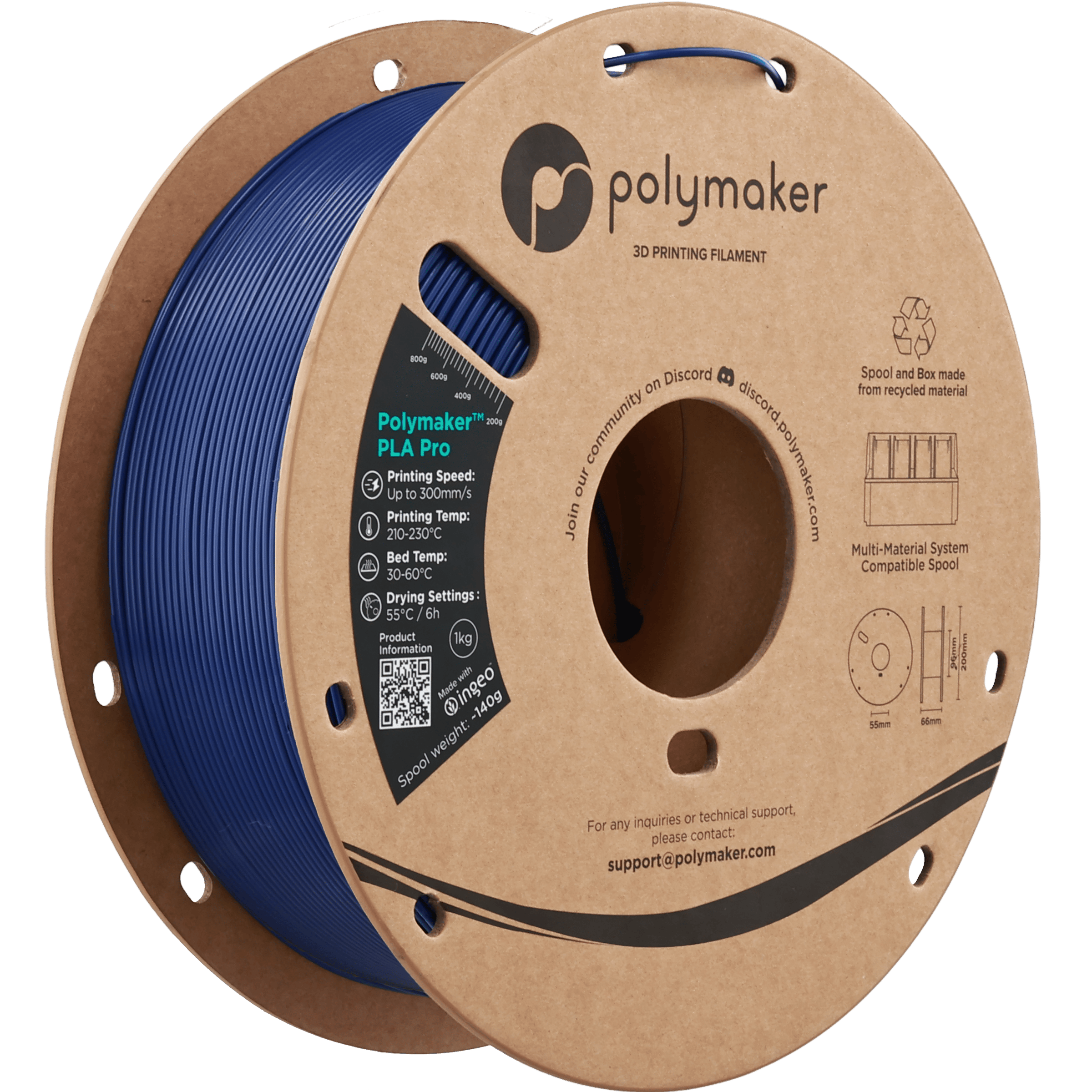 Polymaker PLA Pro Filament Mavi - 1kg 1.75mm