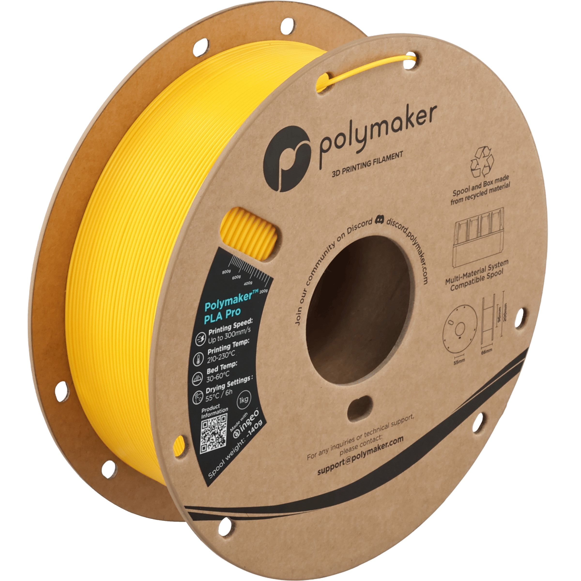 Polymaker PLA Pro Filament Sarı - 1kg 1.75mm