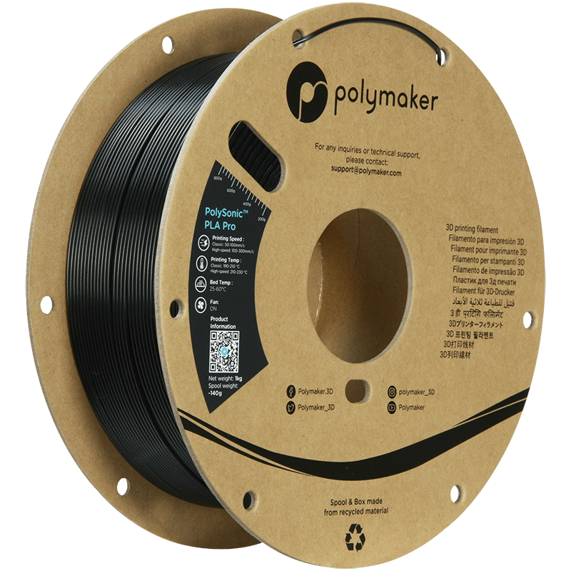 PolySonic PLA Pro Yüksek Hızlı Filament Siyah - 1.75 mm 1 kg