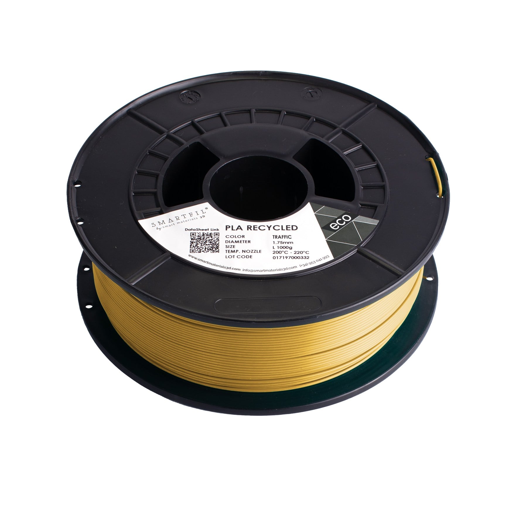 Smartfil PLA Recycled Filament Trafik Sarısı - 1 kg 1.75mm