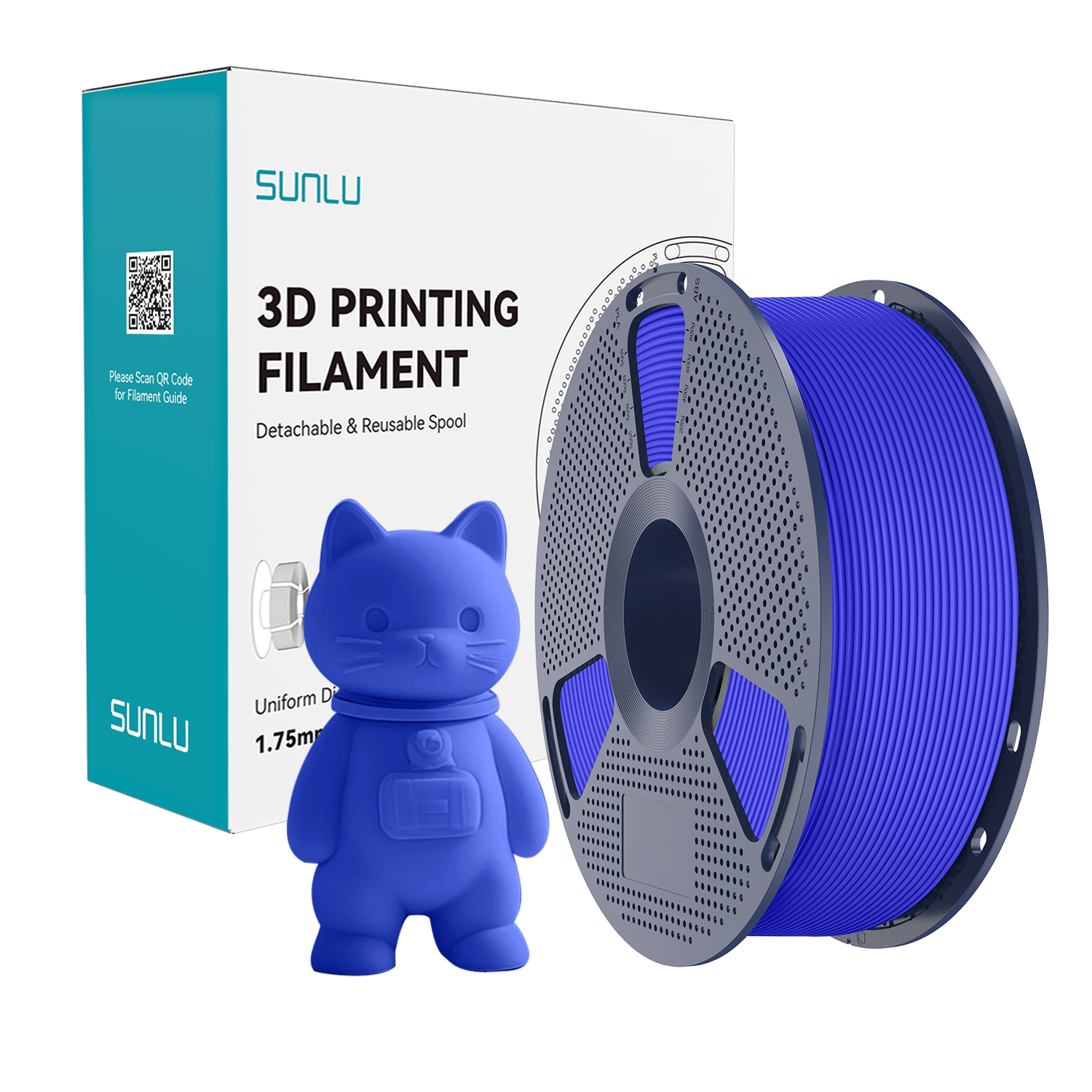 Sunlu PLA Mat Filament Mavi - 1 kg 1.75mm