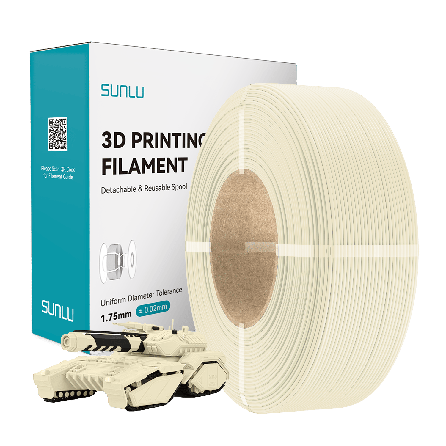 Sunlu Refill PLA Kemik Beyaz - 1kg 1.75mm
