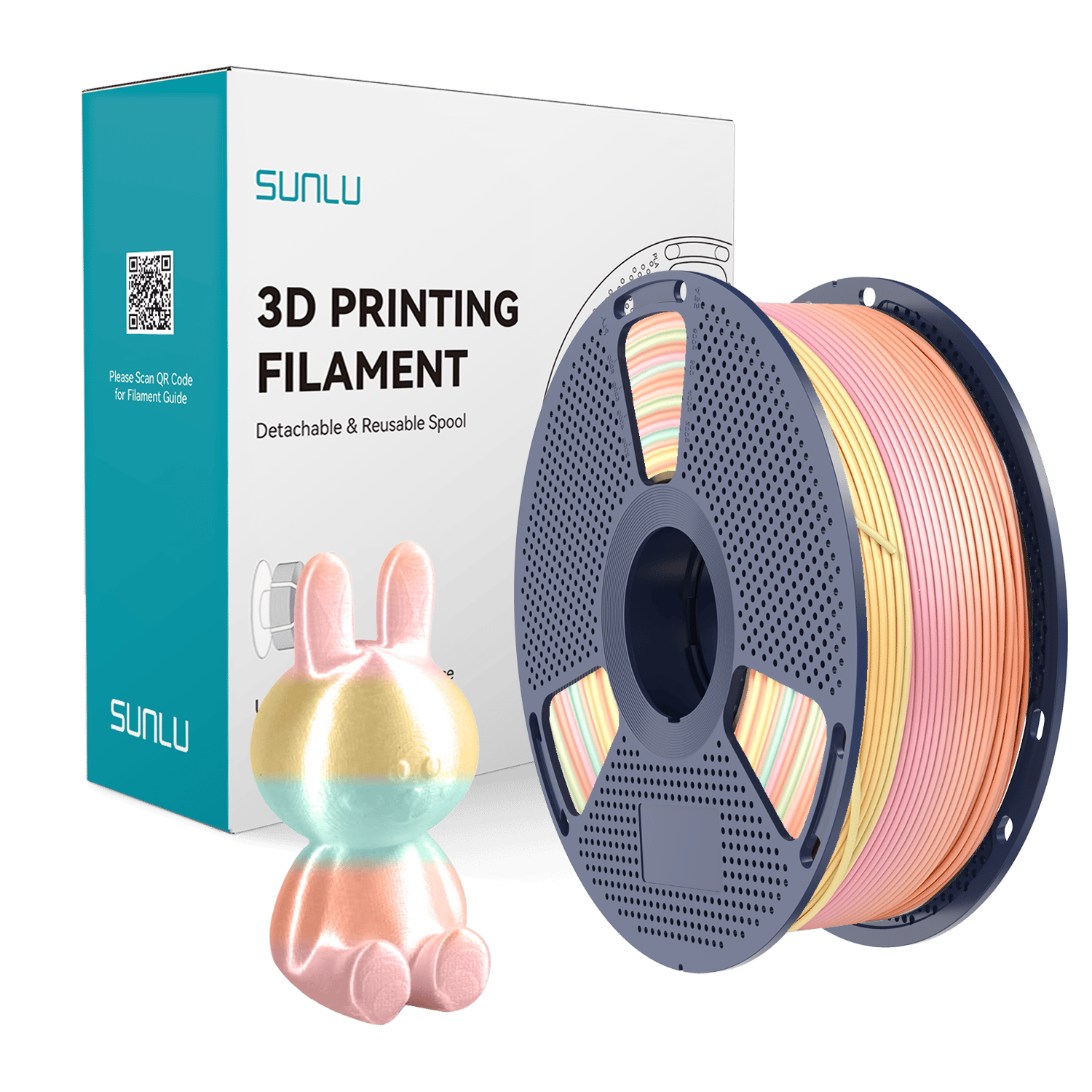 Sunlu Silk PLA+ Filament Gökkuşağı 05 - 1 kg 1.75mm