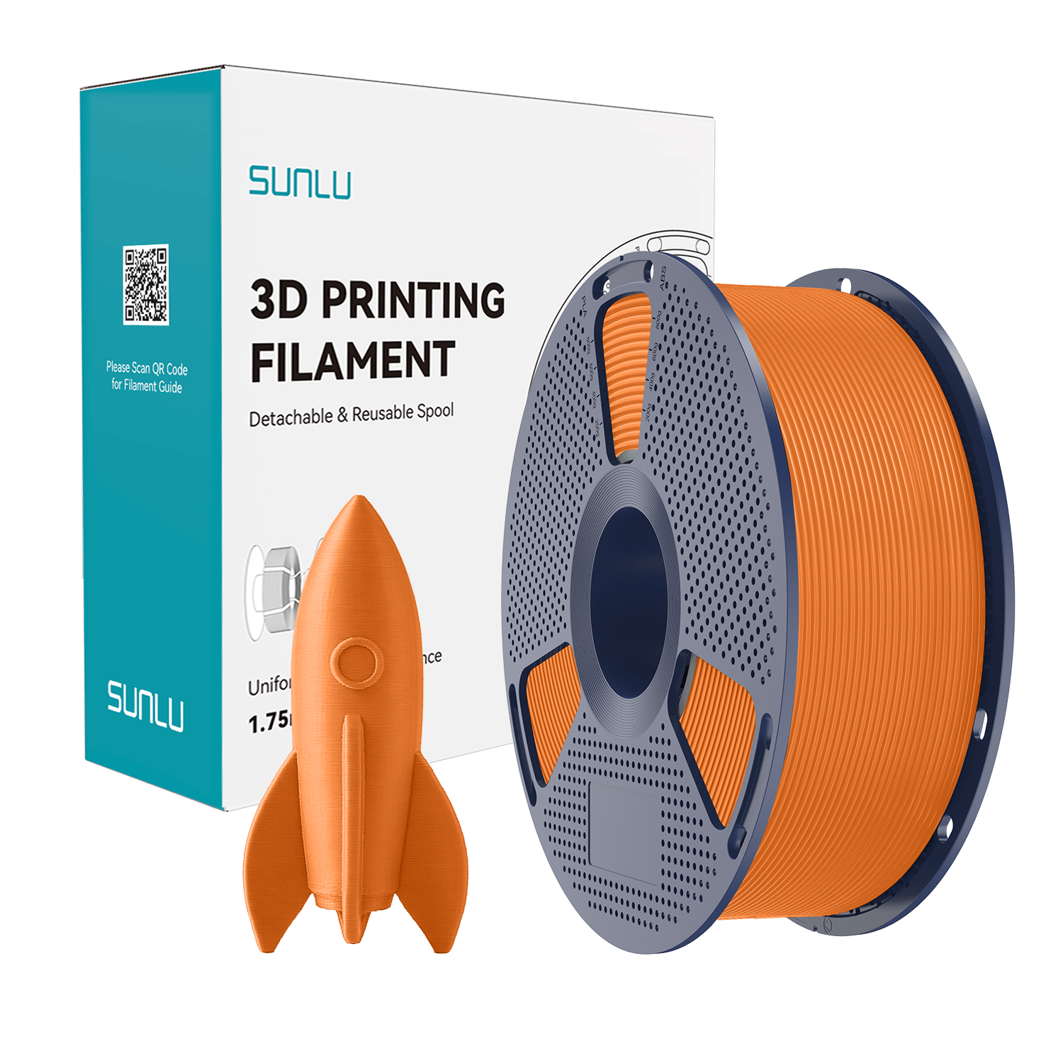 Sunlu Yüksek Hızlı PLA Filament Güneş Turuncusu – 1kg 1.75mm