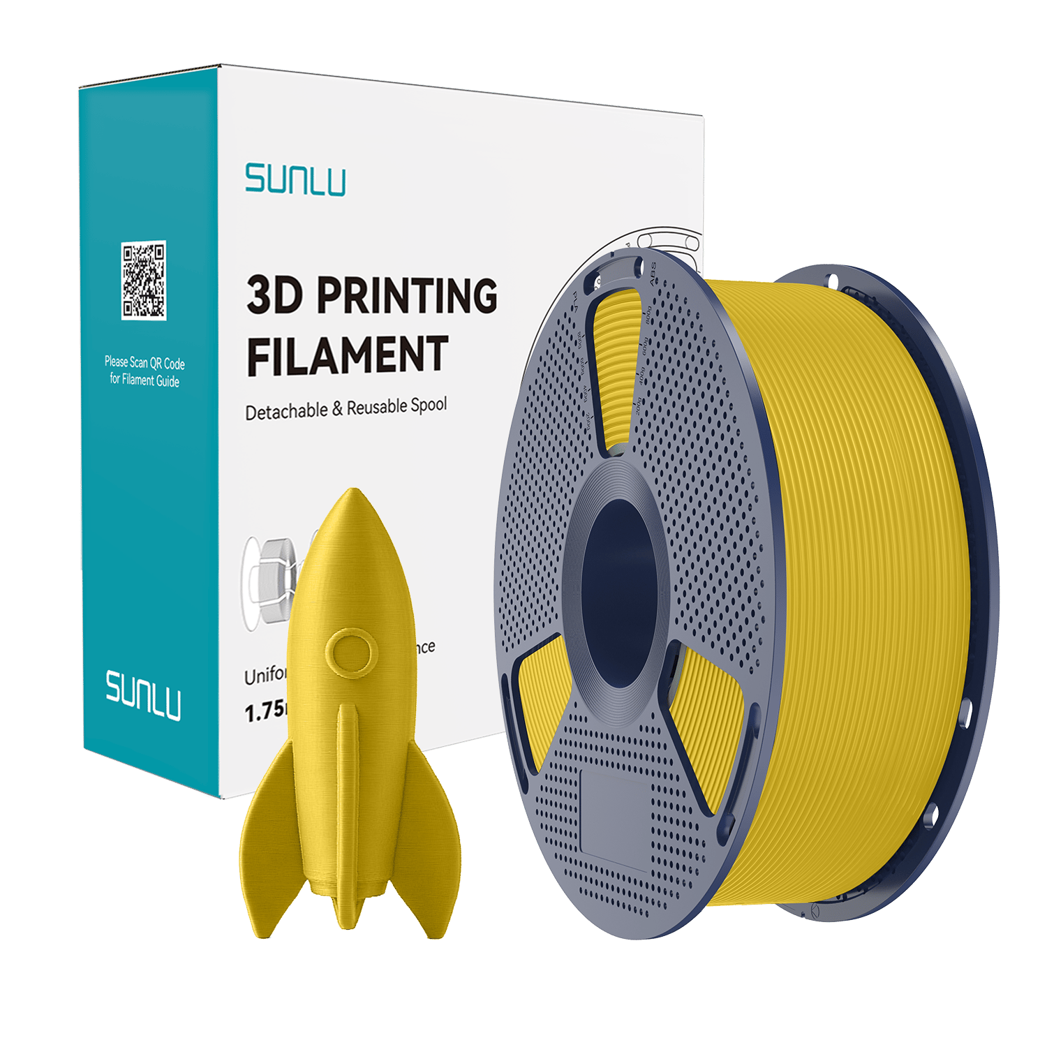 Sunlu Yüksek Hızlı PLA Filament Sarı – 1kg 1.75mm