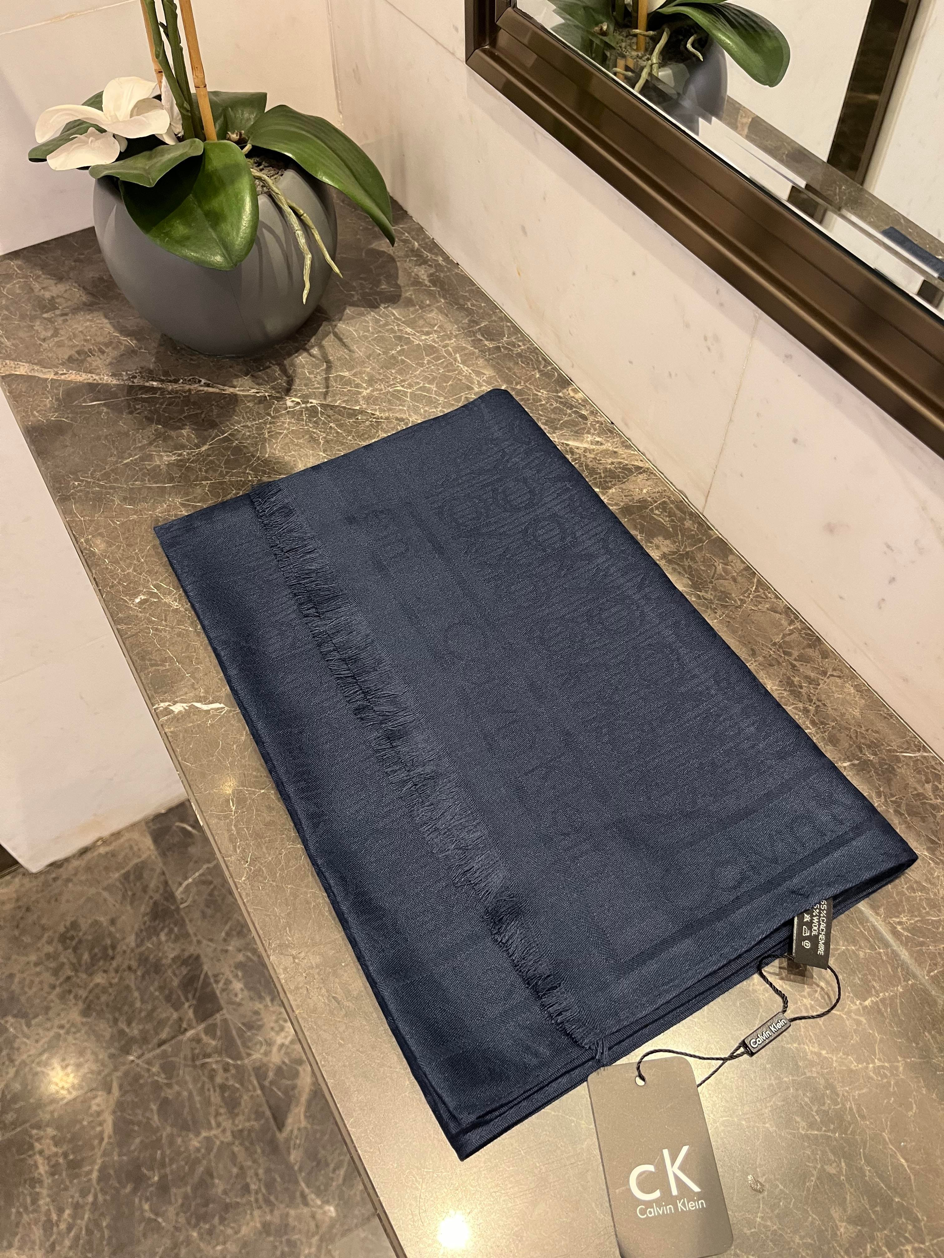 CK kaşmir premium şal -koyu lacivert