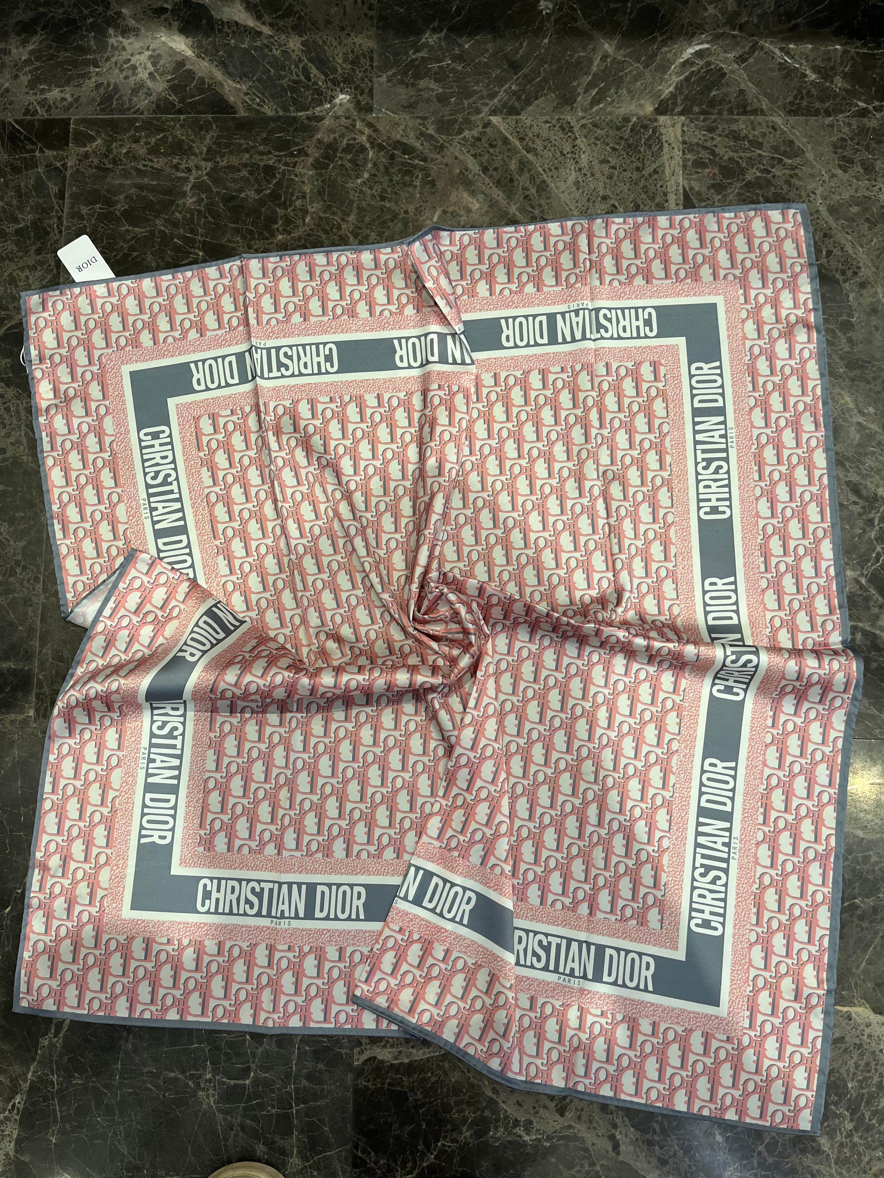 marka D desen premium eşarp - toz pembe
