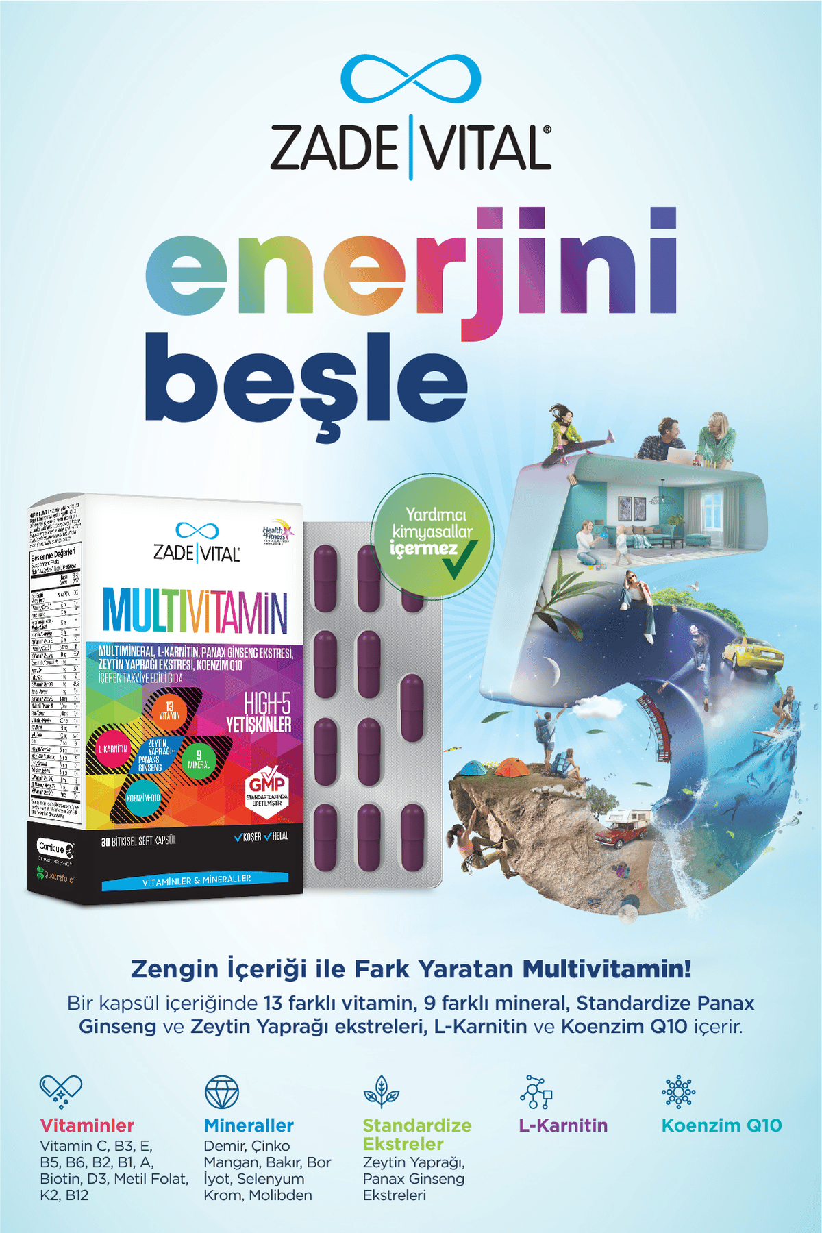 30 Bitkisel Sert Kapsül-Multivitamin