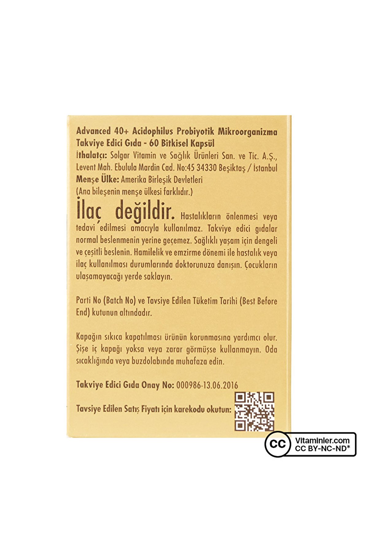 Advanced 40+ Acidophilus 60 Kapsül
