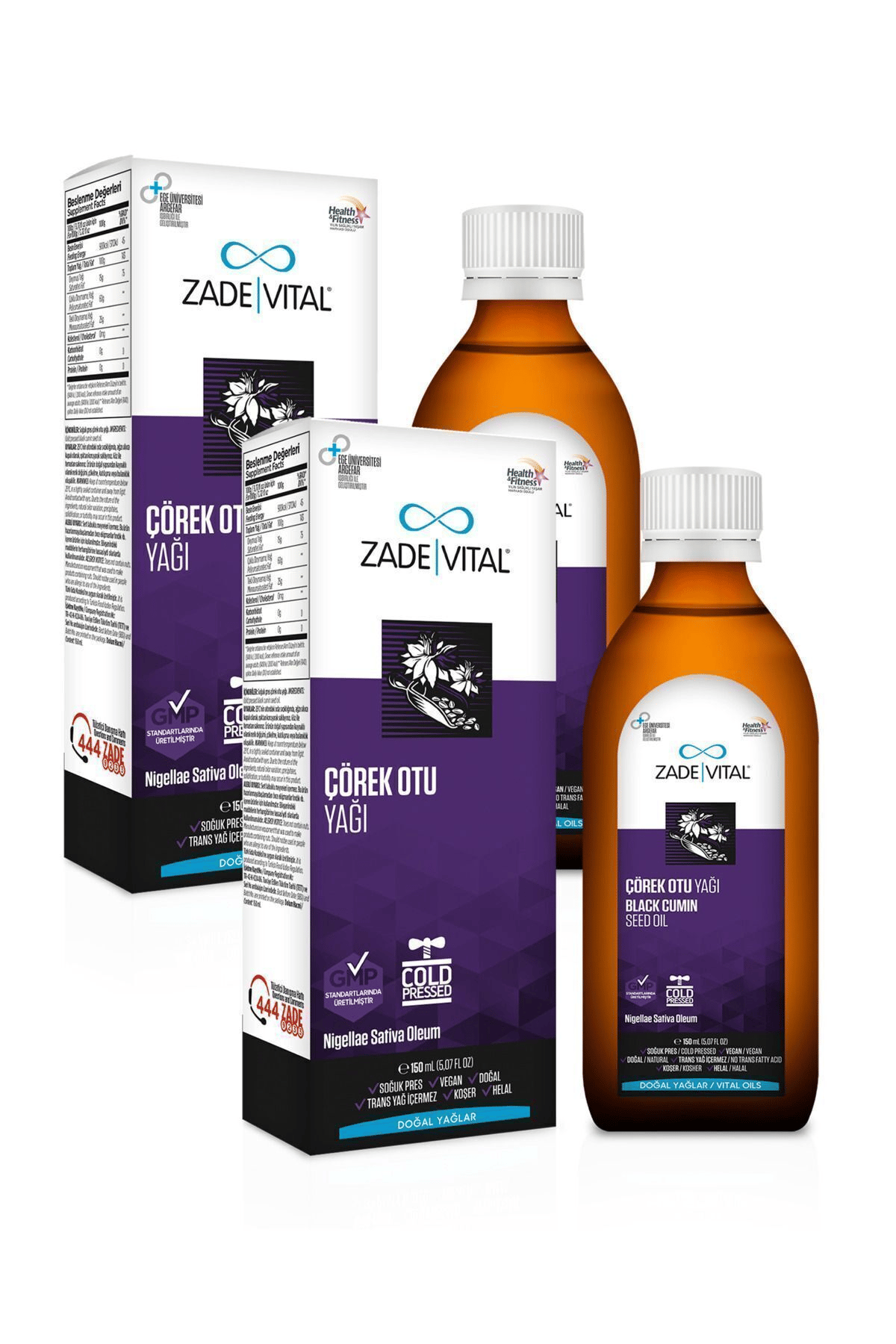 Çörek Otu Yağı Nigella Sativa (2 Kutu x 150 ml) Sıvı Cam Şişe