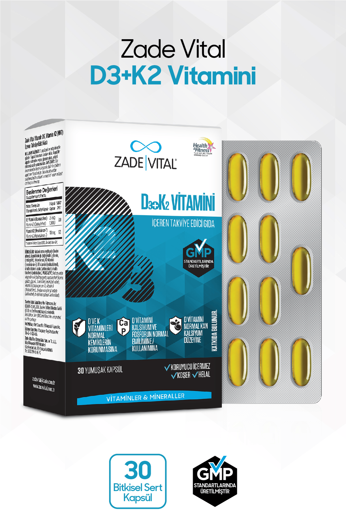 D3 K2 Vitamini 30 Kapsül