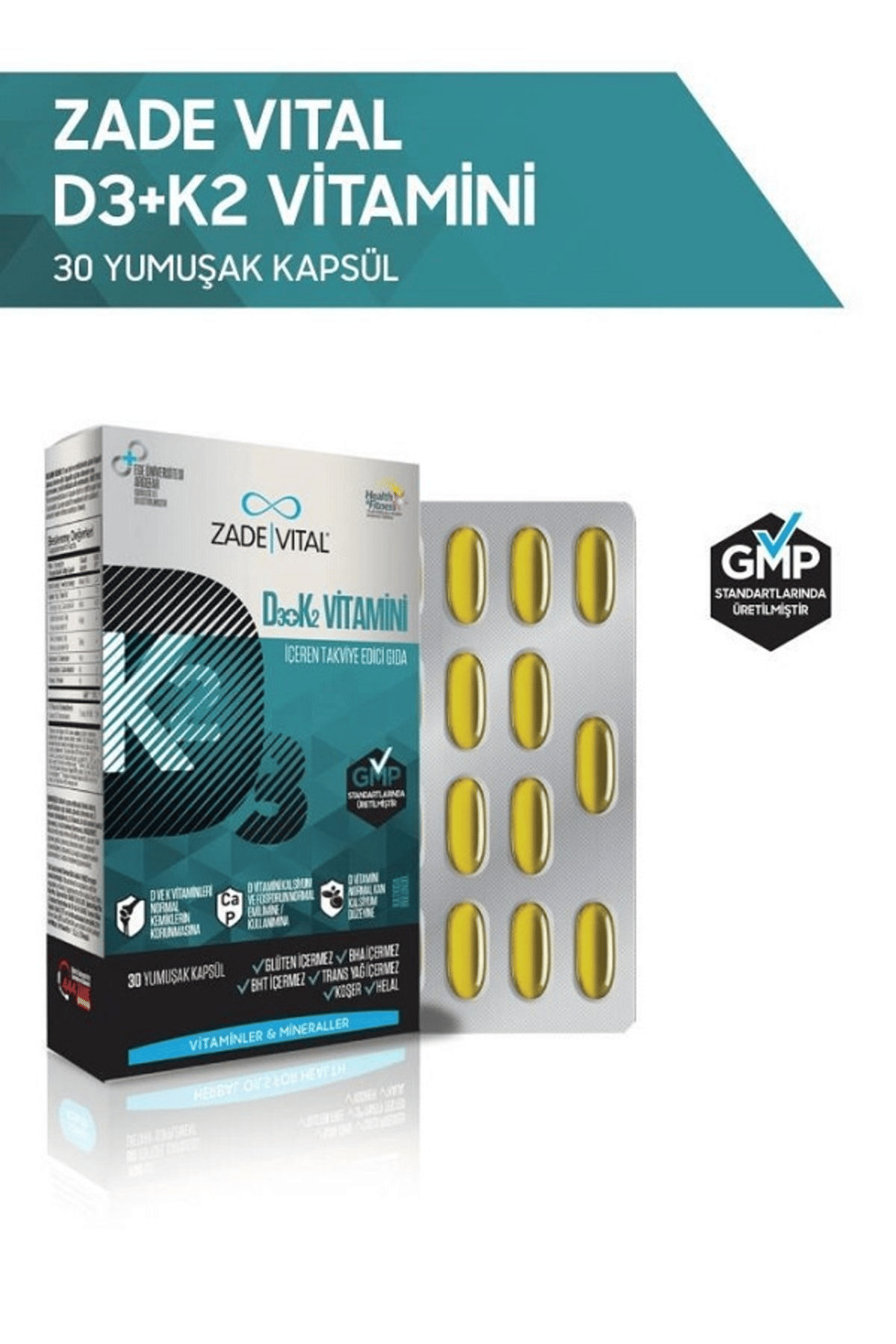 D3+K2 Vitamini 30 Kapsül