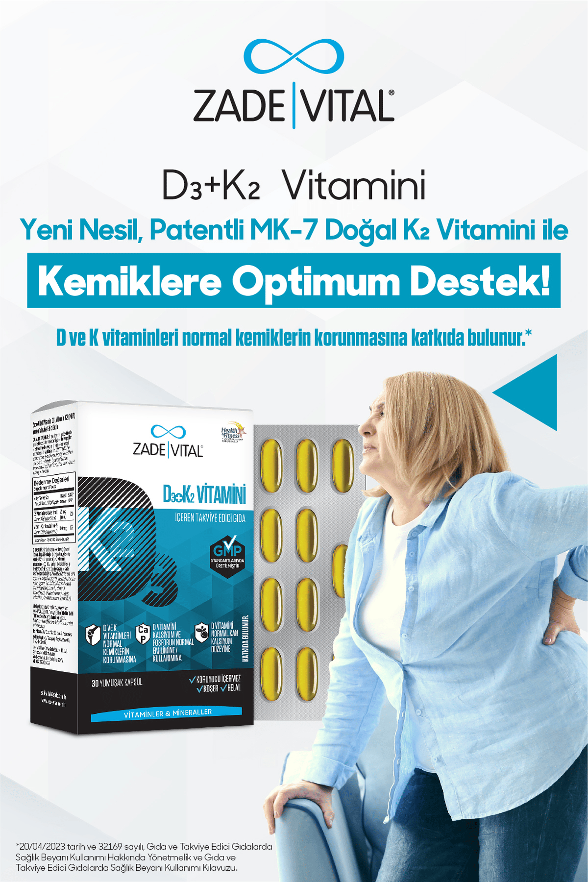 D3+k2 Vıtamını Blıster 30 Kapsül