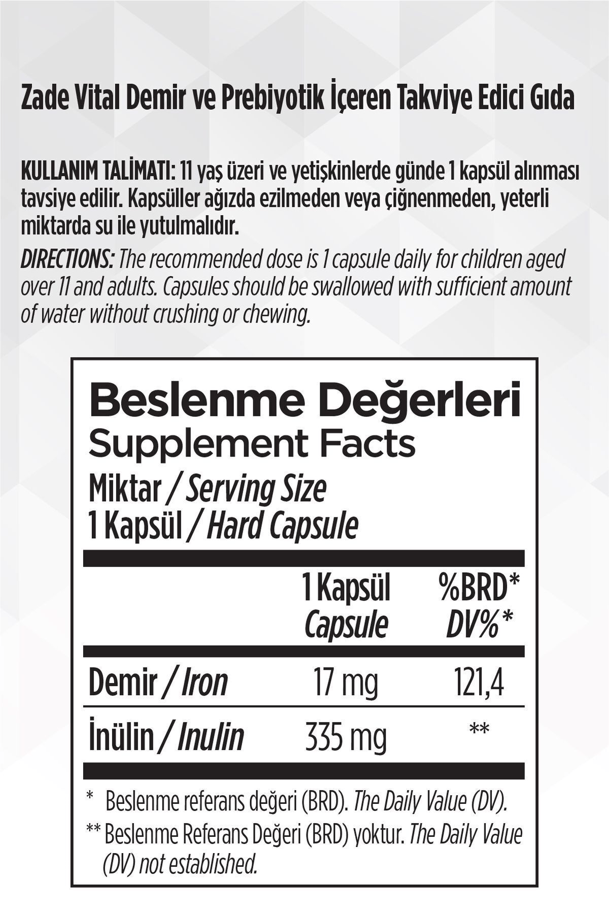 Demir Iron 30 Kapsül