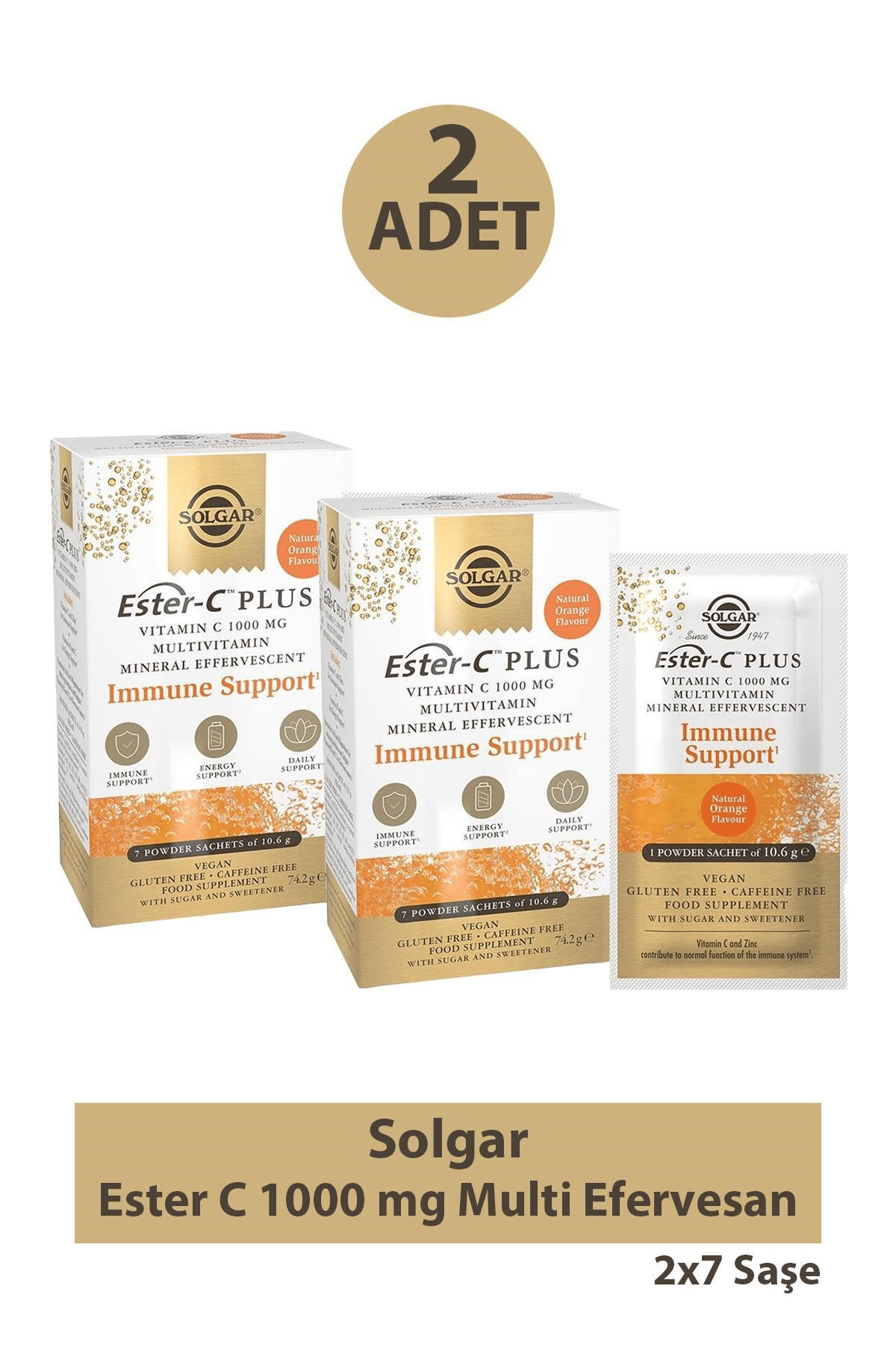Ester C 1000 mg Multi Efervesan 7 Saşe 2 Adet