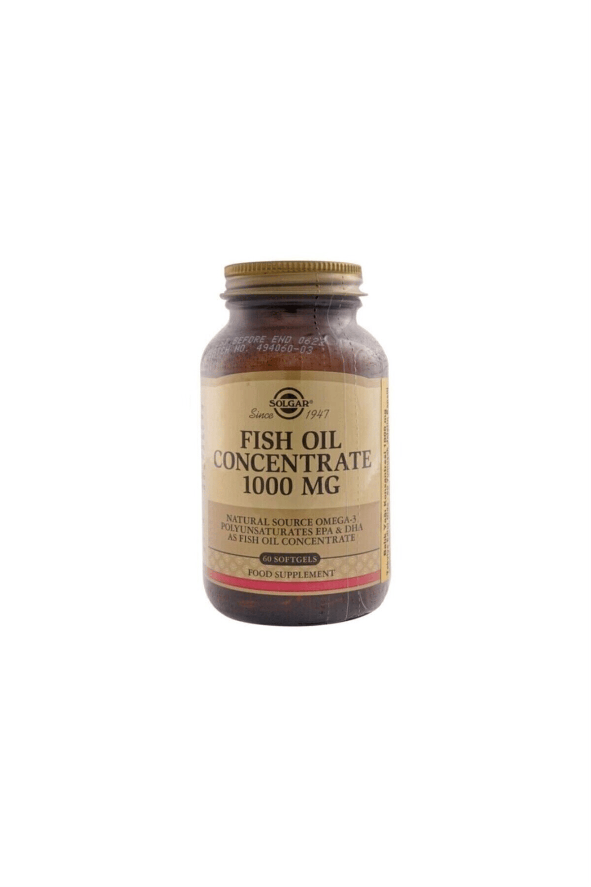 Fish Oil Concentrate 1000 mg 60 Softgel