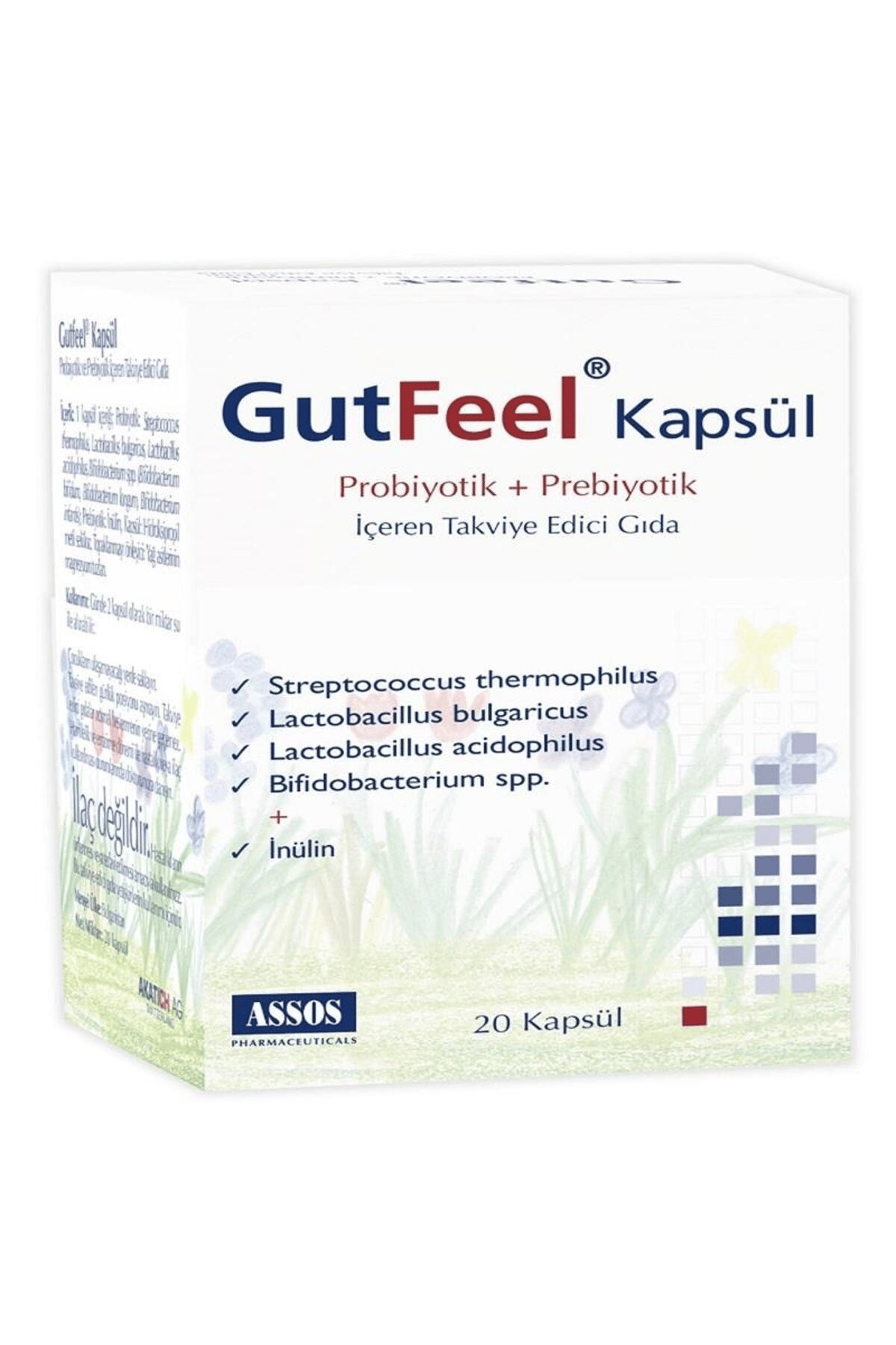 Gutfeel Probiotik Prebiotik 20 Kapsül