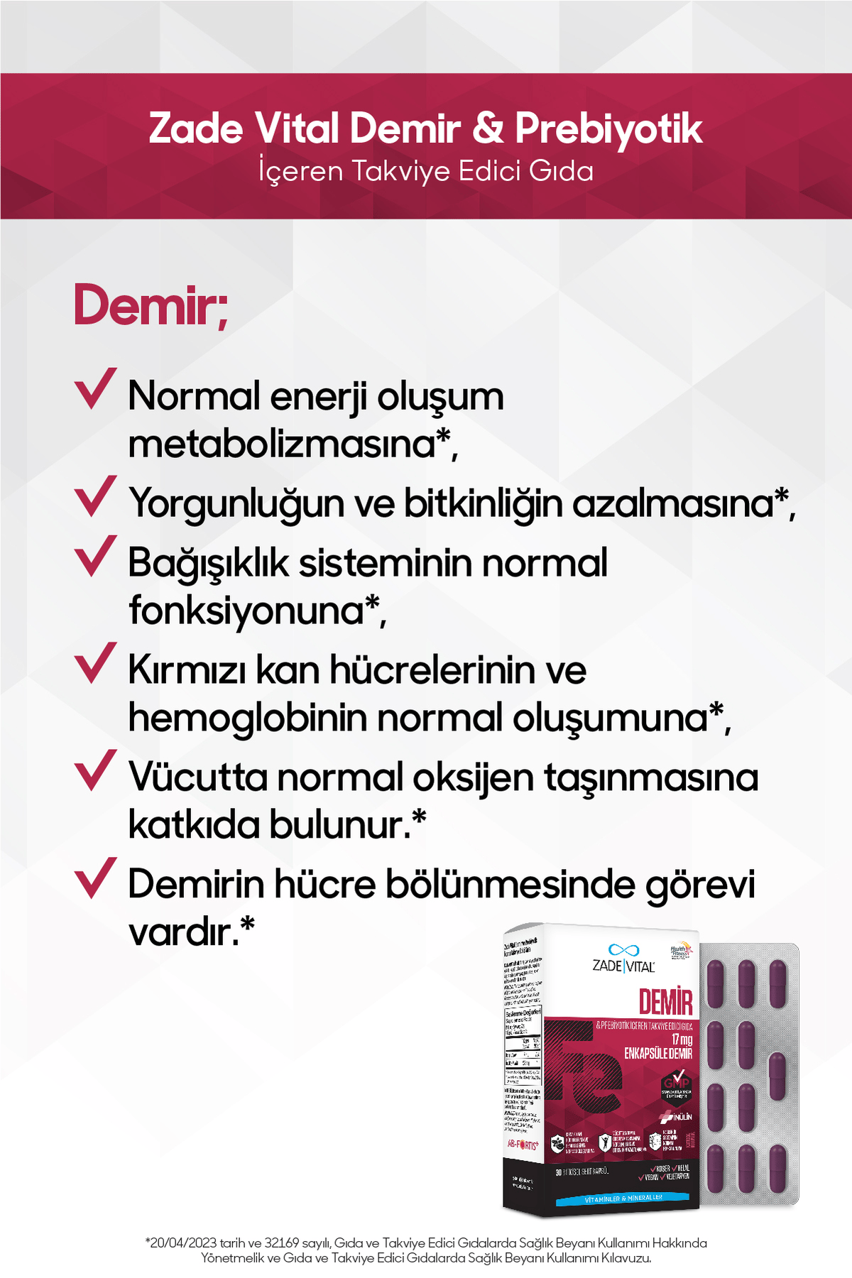 Iron (Demir) 30 Kapsül