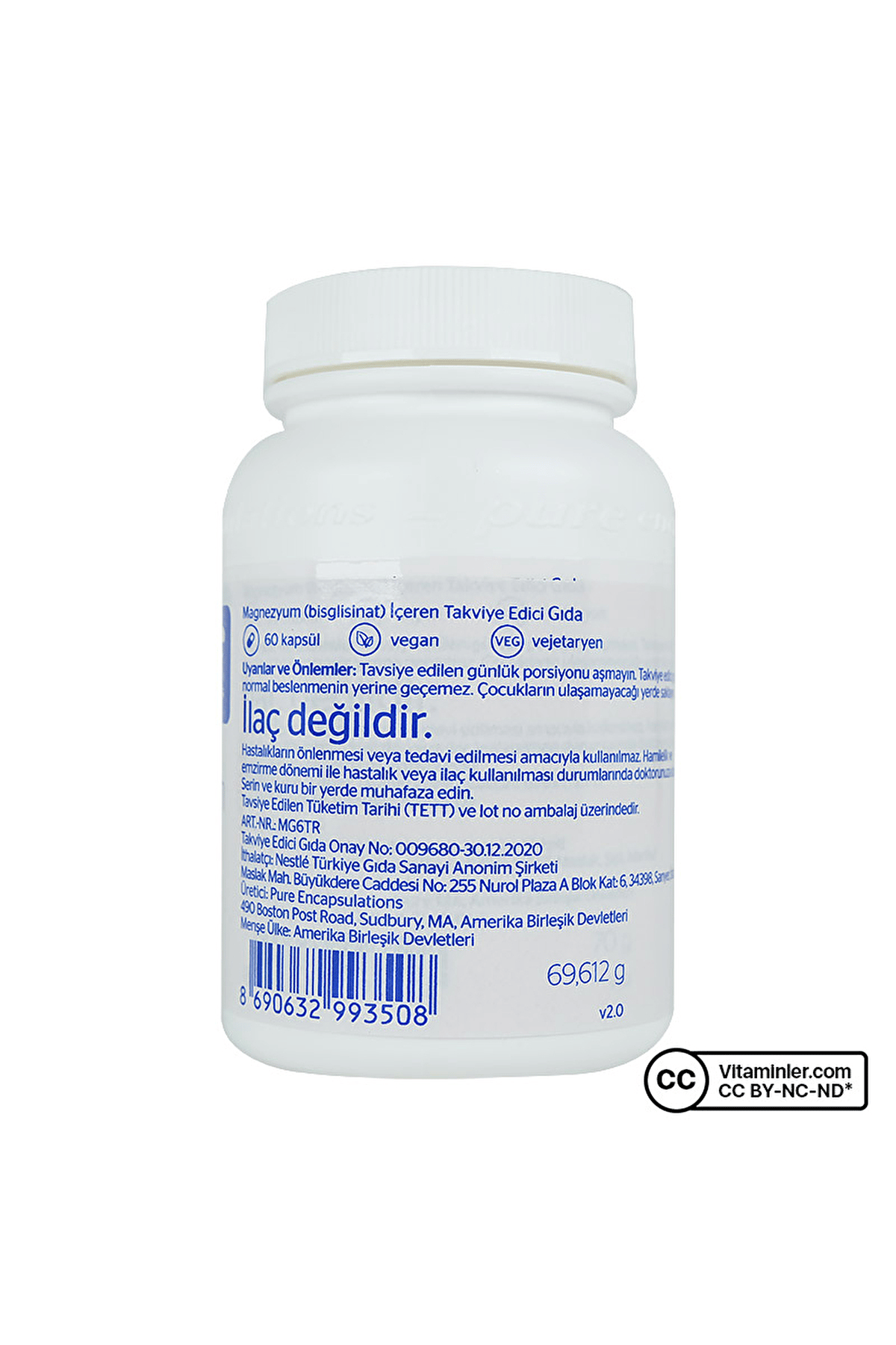 Magnesium (Glycinate) 60 Kapsül