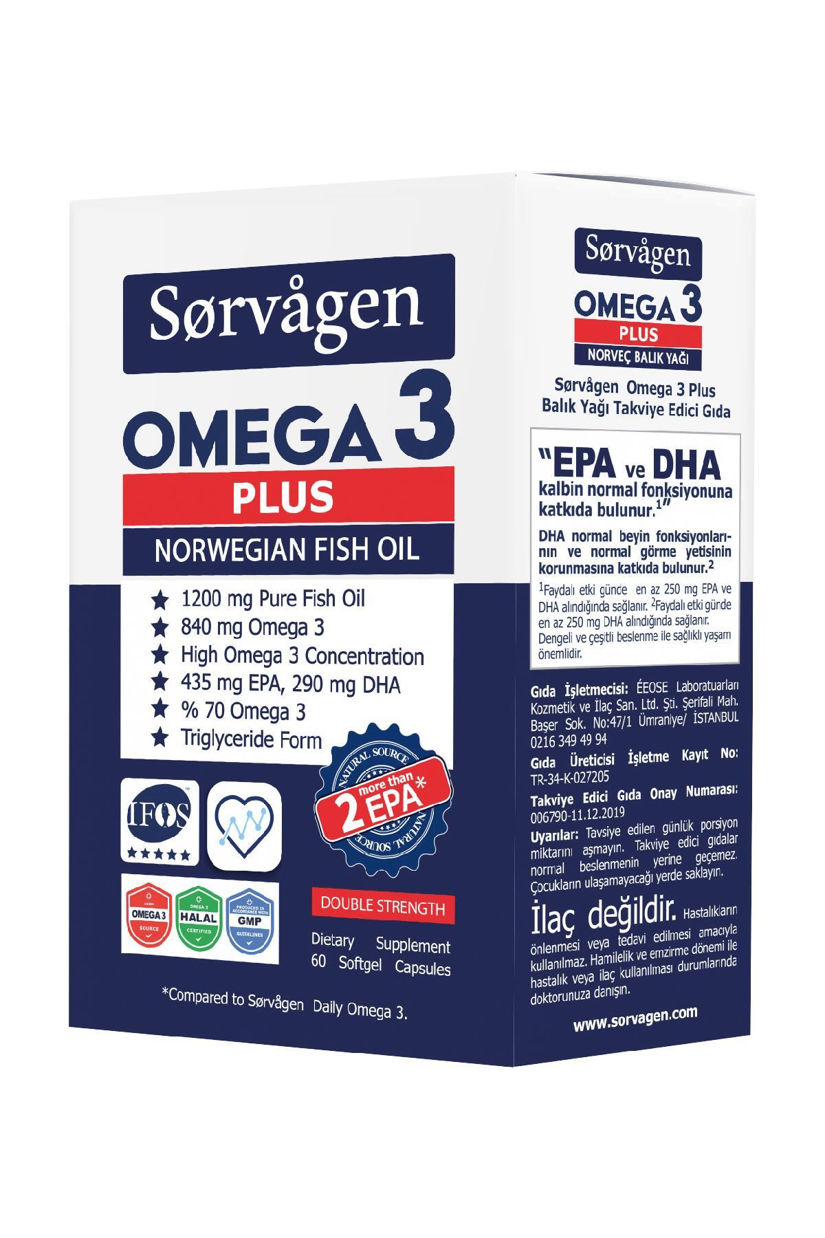Omega 3 Plus 1200 Mg Balık Yağı 60 Kapsül