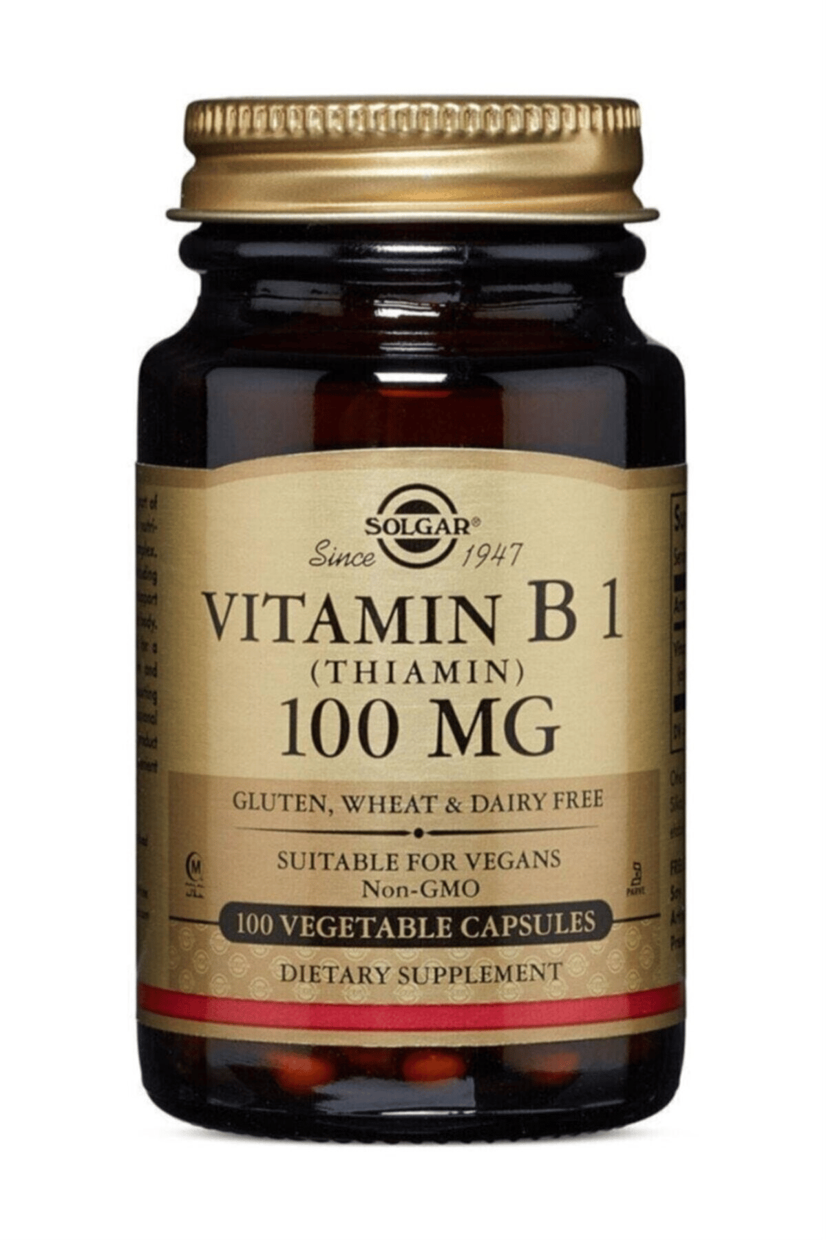 Vitamin B1 Thiamin 100 mg 100 Vegetable Kapsül