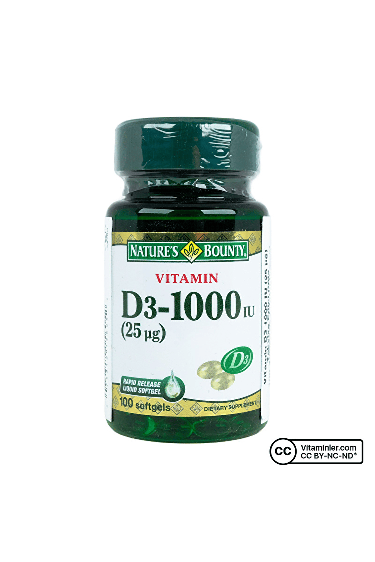 Vitamin D3 1000 IU 100 Kapsül