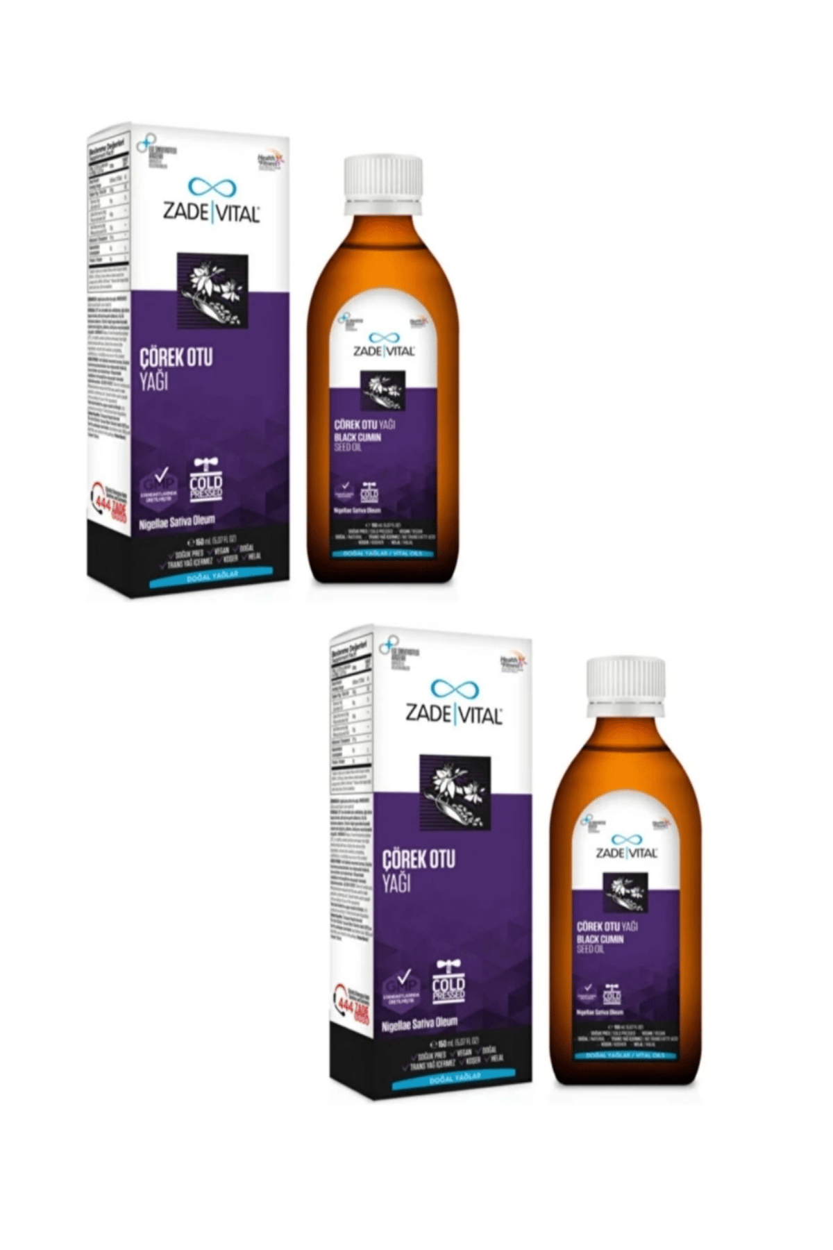 Zadevital Çörek Otu Yağı 150 Ml X 2 Adet Cam Şişe Özel Paket