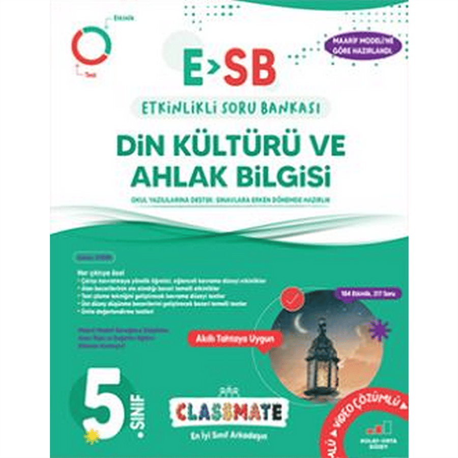 5. Sınıf Classmate Din Kültürü Ve Ahlak Bilgisi Etkinlikli Soru Bankası