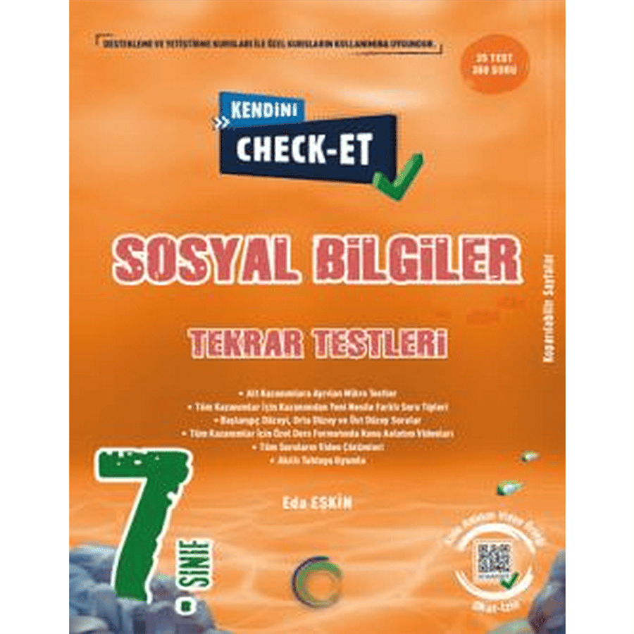 7. Sınıf Kendini Check - Et Sosyal Bilgiler Tekrar Testleri