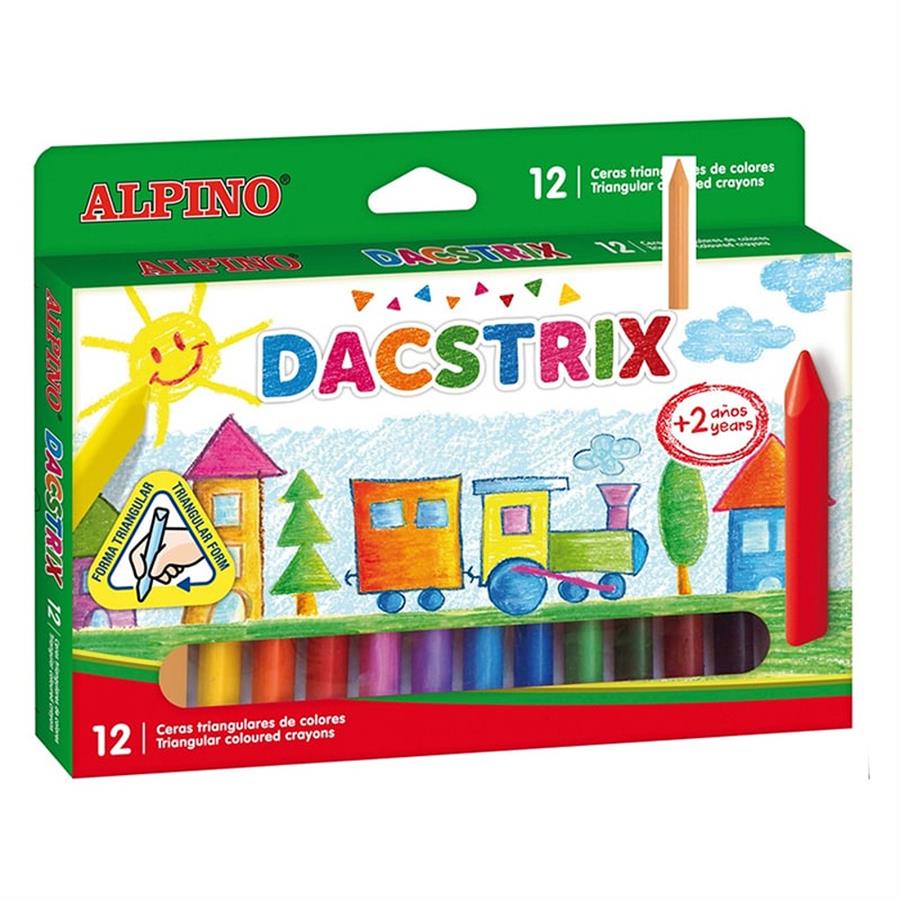 Alpino Dacstrix Üçgen Mum Boya 12 Renk