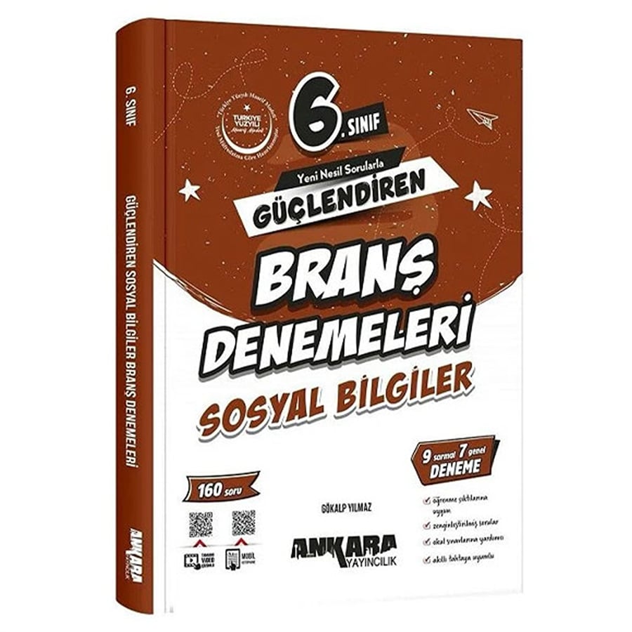Ankara Yayıncılık -  6. Sınıf Sosyal Bilgiler Güçlendiren Branş Denemeleri