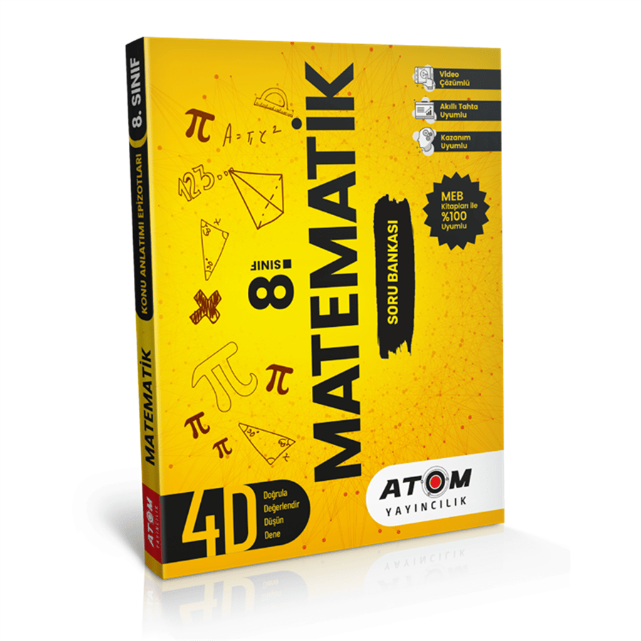 Atom Yayıncılık 8.Sınıf Matematik 4D Soru Bankası