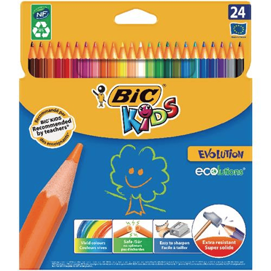 BIC Kids Evolution Kuru Boya Kalemi 24 Renk