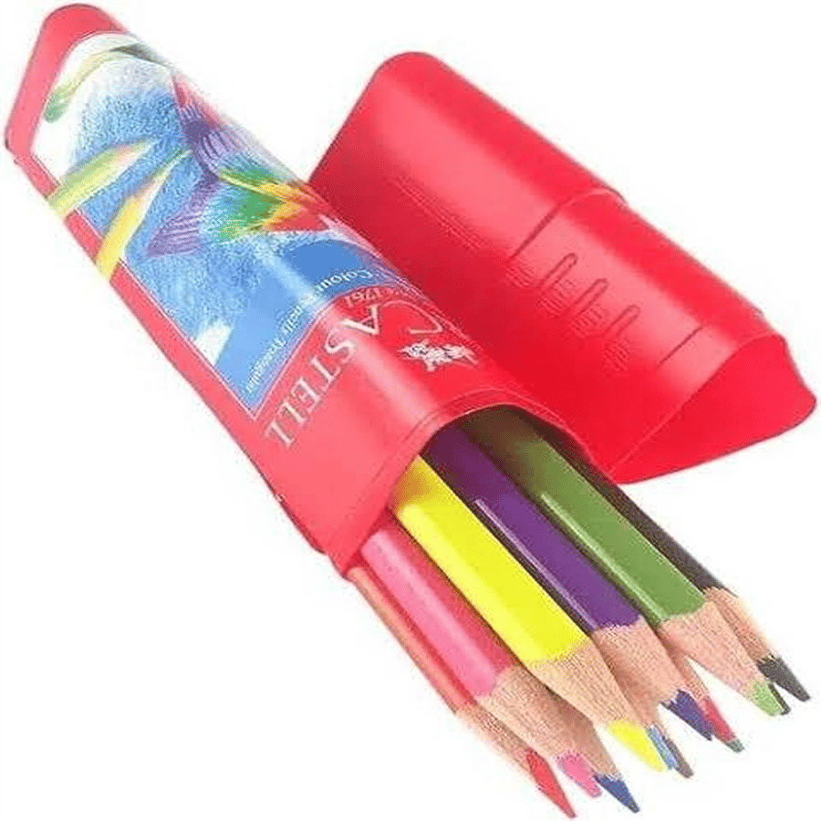 Faber-Castell 12 Renk Tam Boy Üçgen Kuru Boya Kalemi