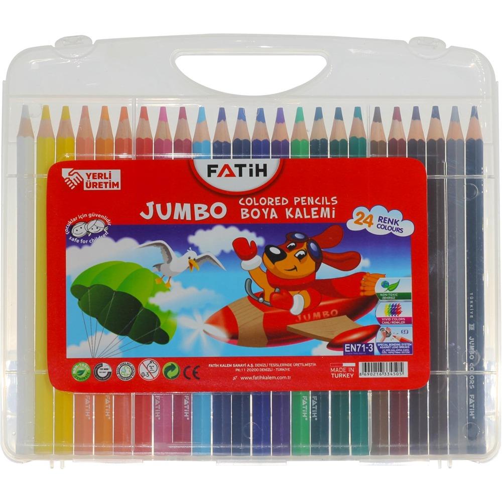Fatih Jumbo Kuru Boya 24 Renk Çantalı